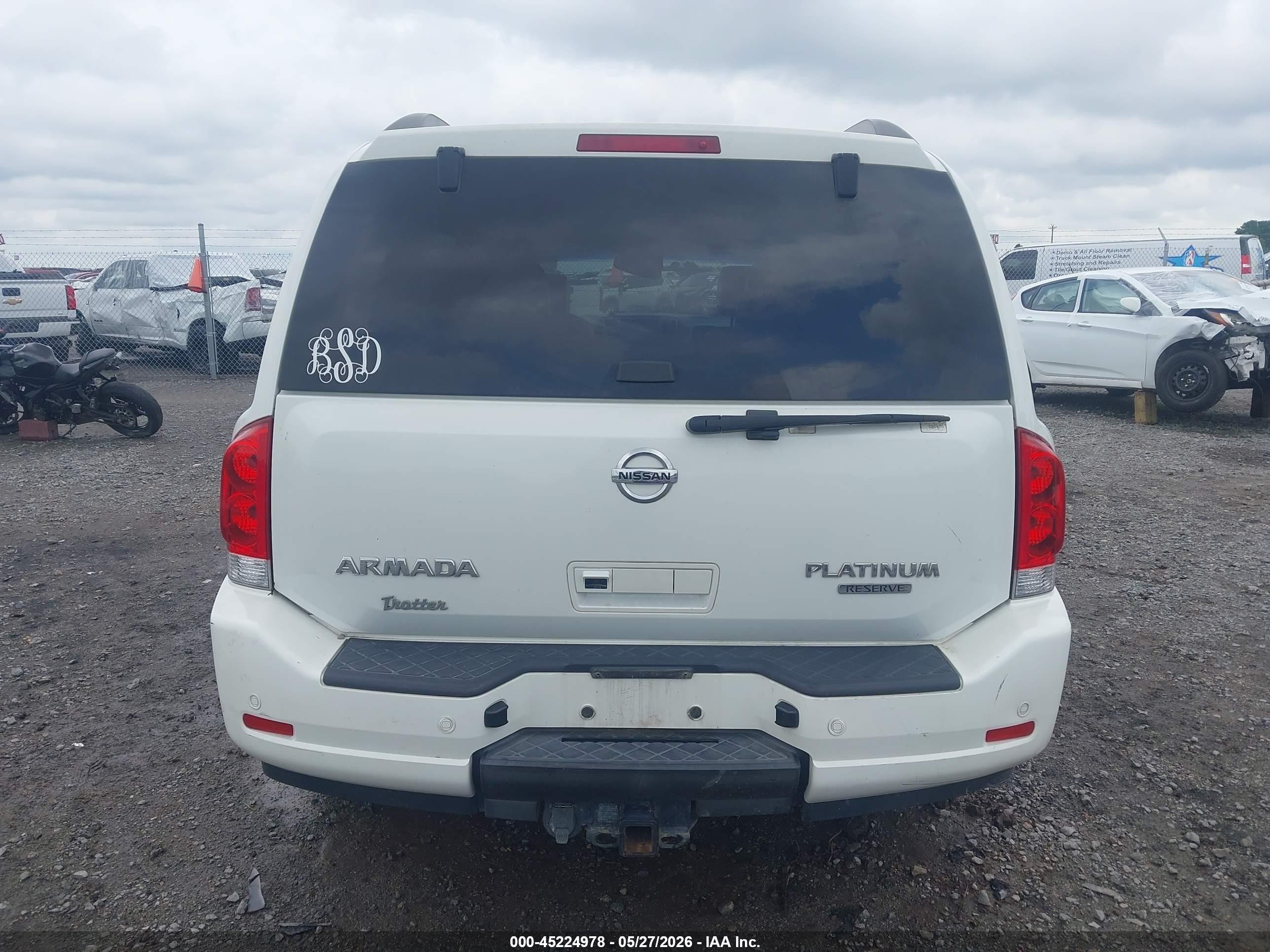 2015 Nissan Armada Platinum White vin: 5N1BA0NF3FN606791