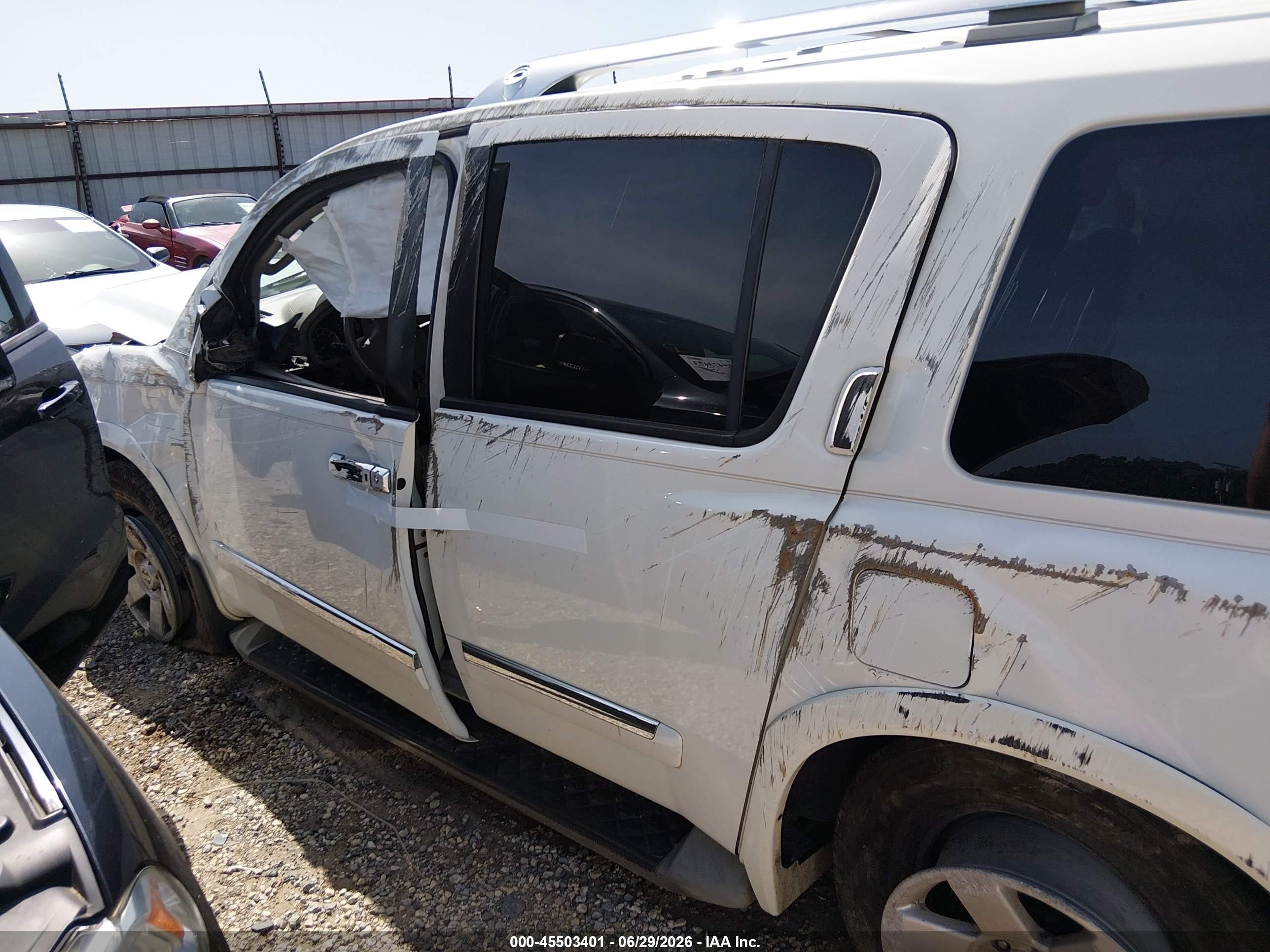 2011 Nissan Armada Platinum White vin: 5N1BA0NF4BN605787