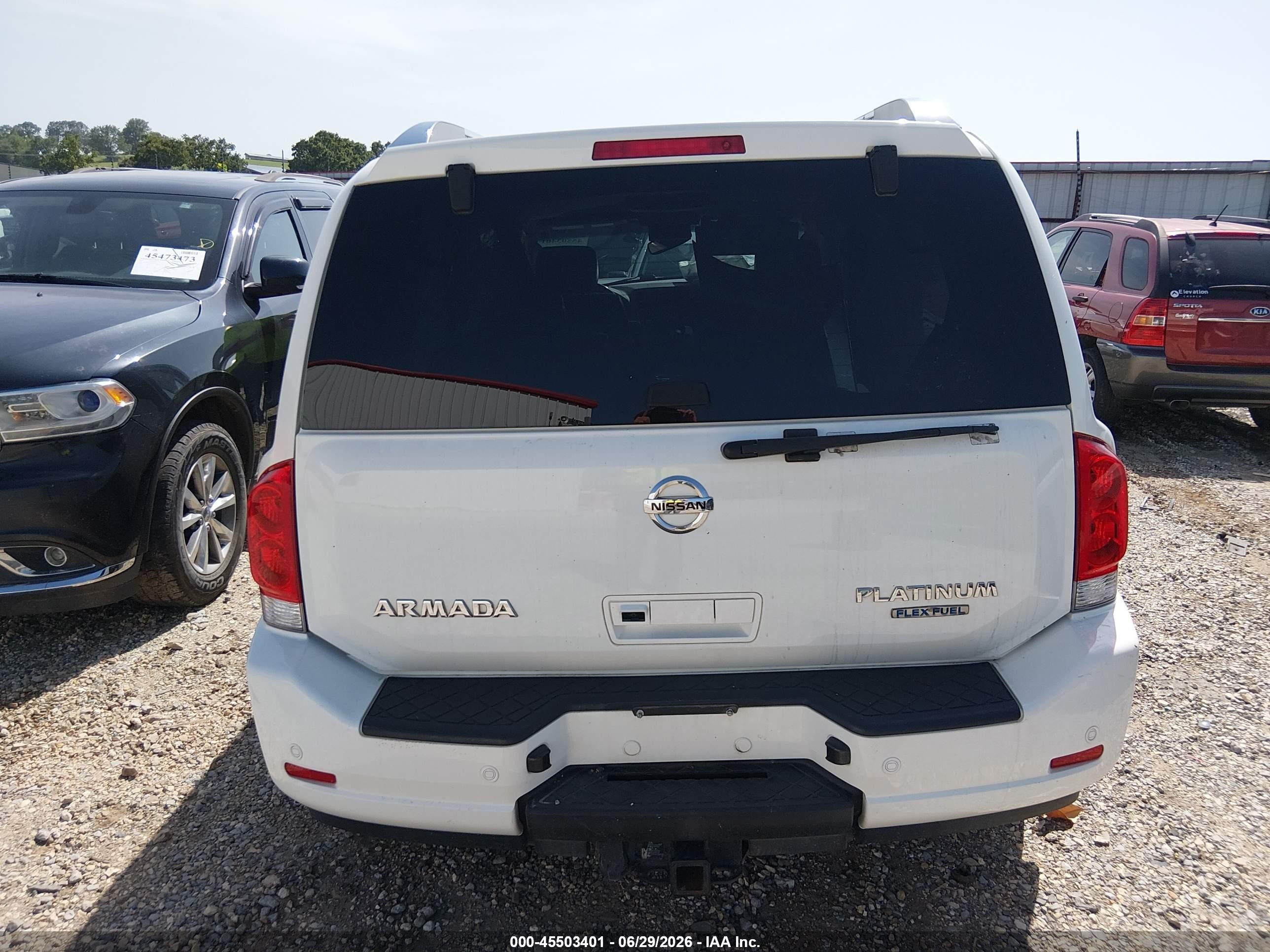 2011 Nissan Armada Platinum White vin: 5N1BA0NF4BN605787