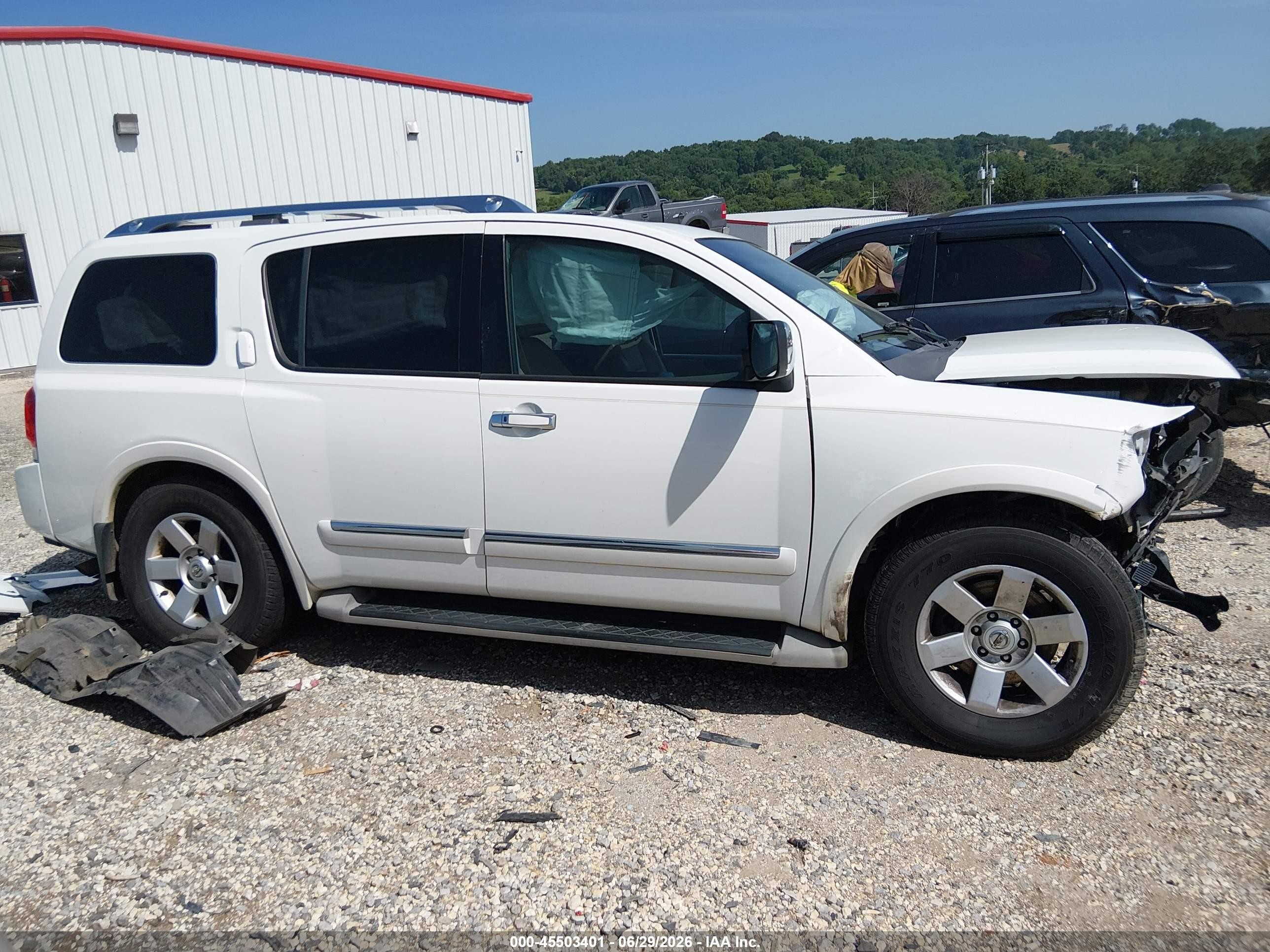 2011 Nissan Armada Platinum White vin: 5N1BA0NF4BN605787