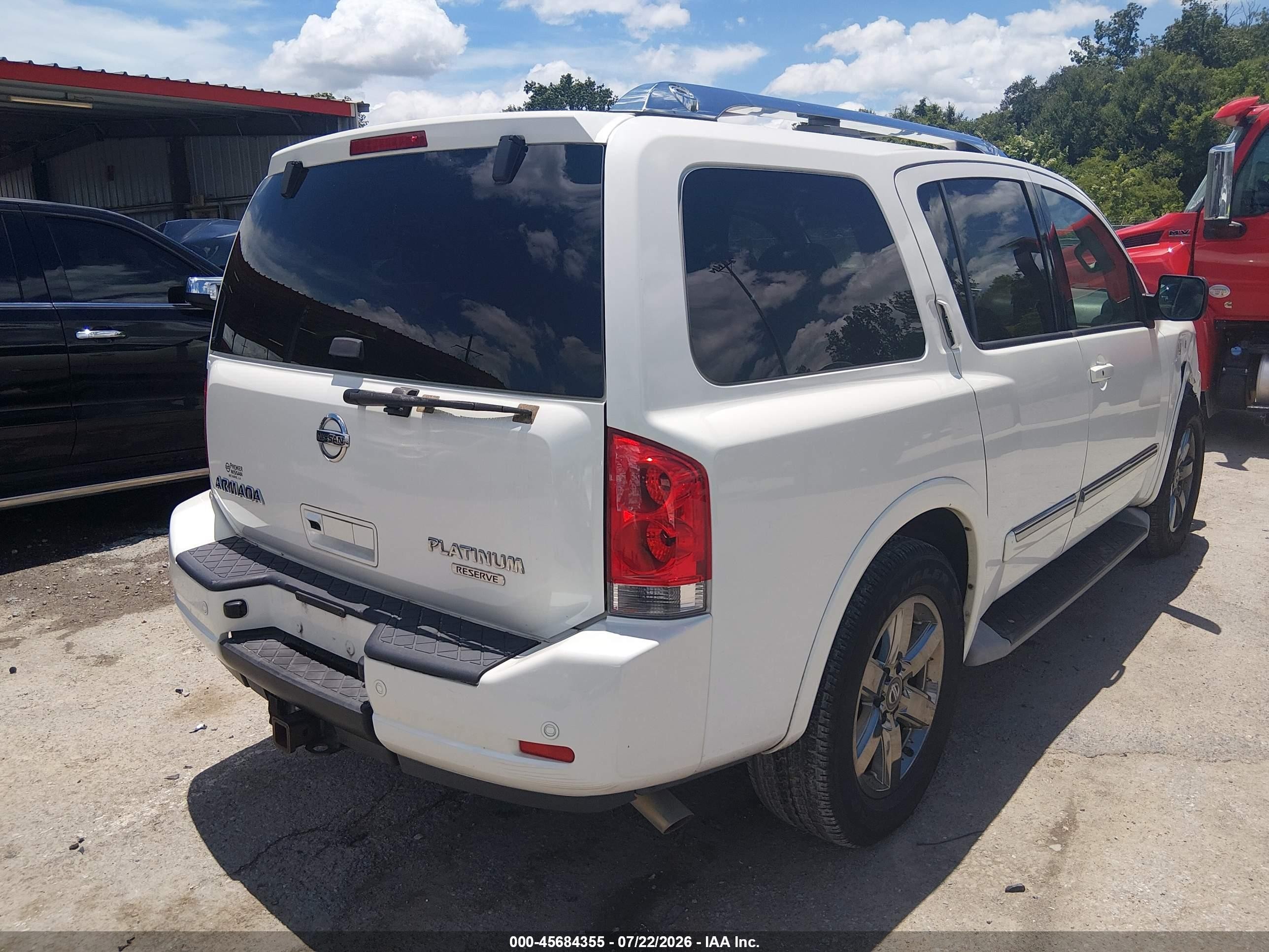 2013 Nissan Armada Platinum Белый vin: 5N1BA0NF4DN613696