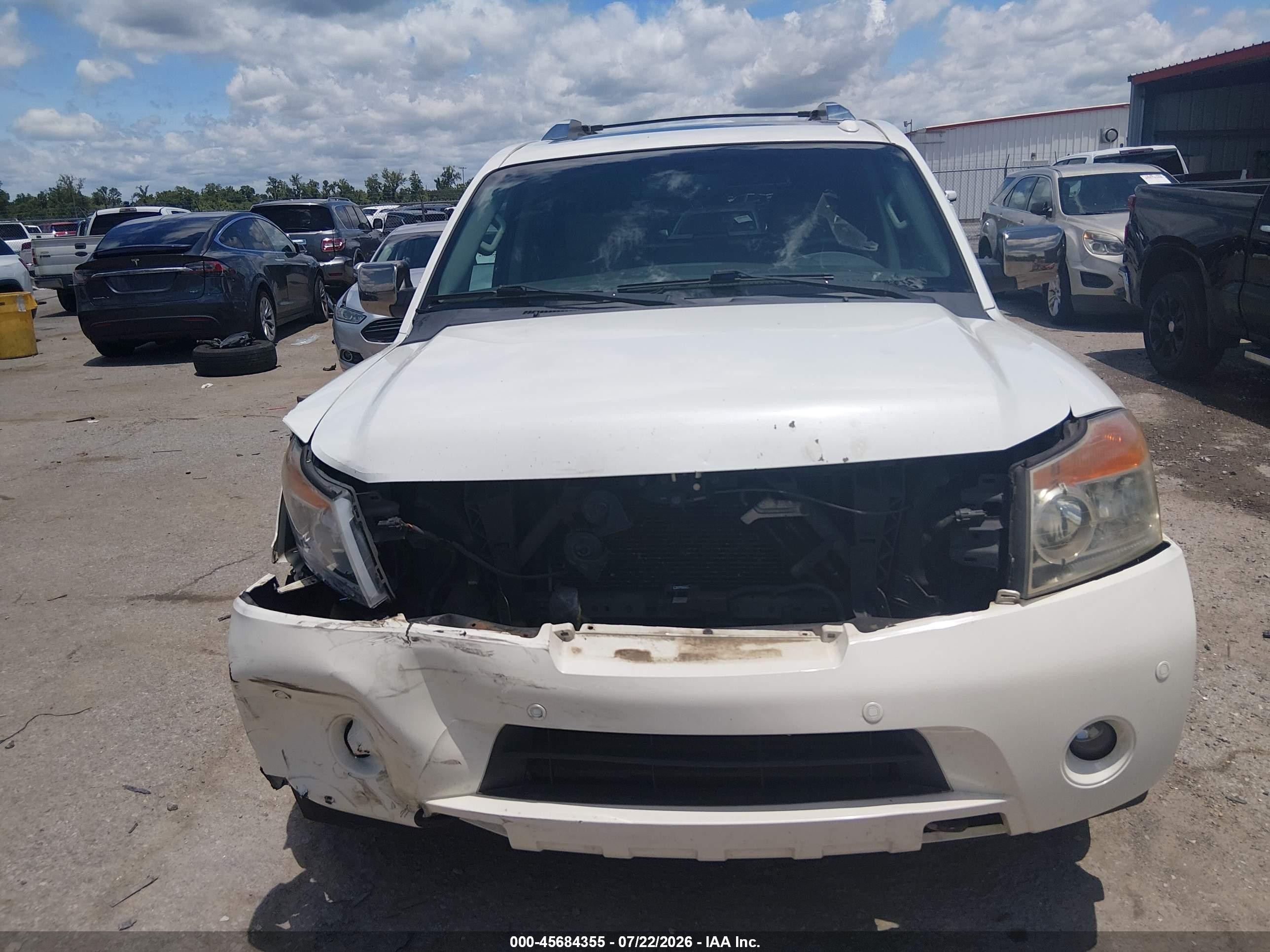 2013 Nissan Armada Platinum Белый vin: 5N1BA0NF4DN613696
