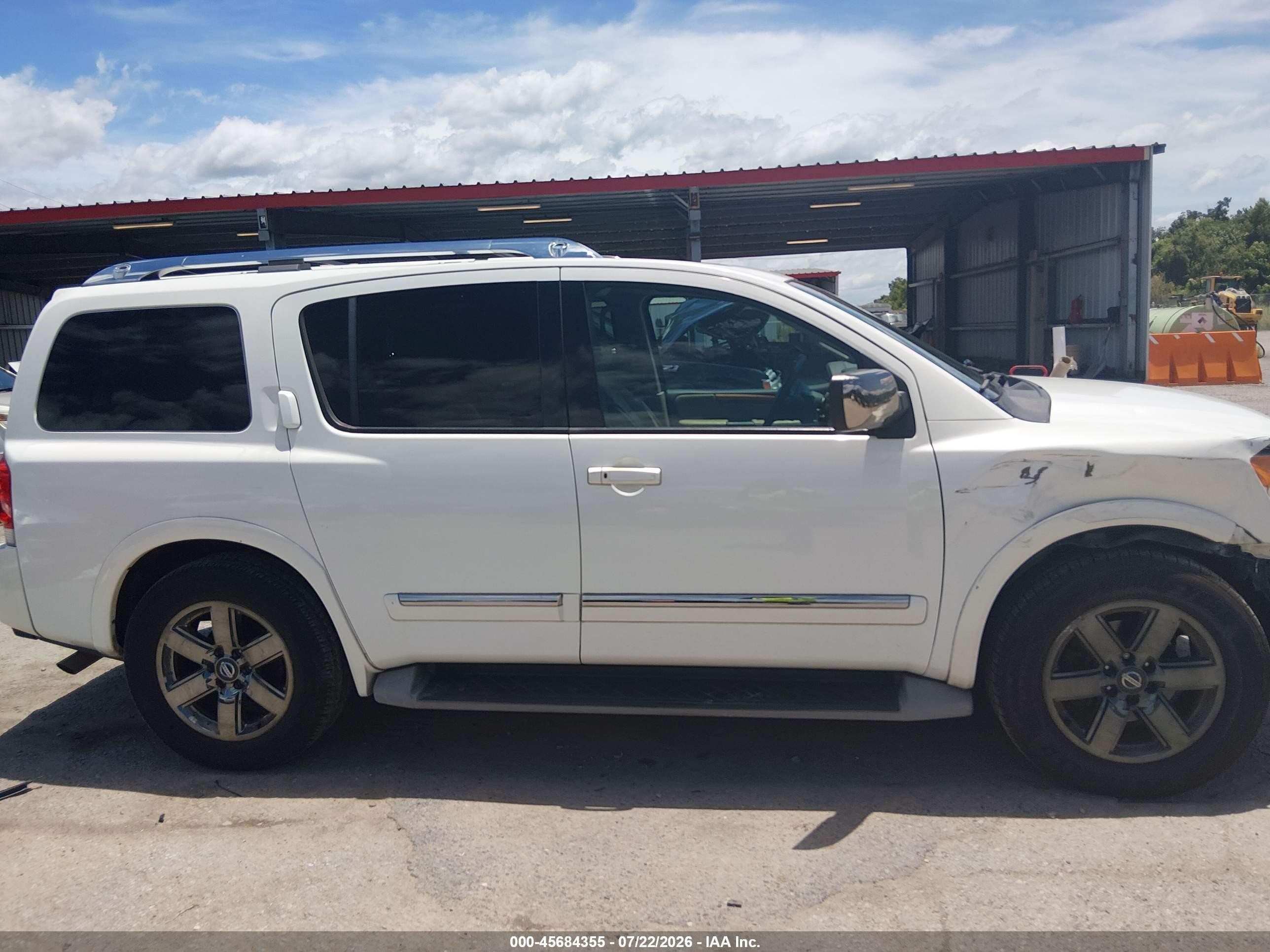 2013 Nissan Armada Platinum Белый vin: 5N1BA0NF4DN613696