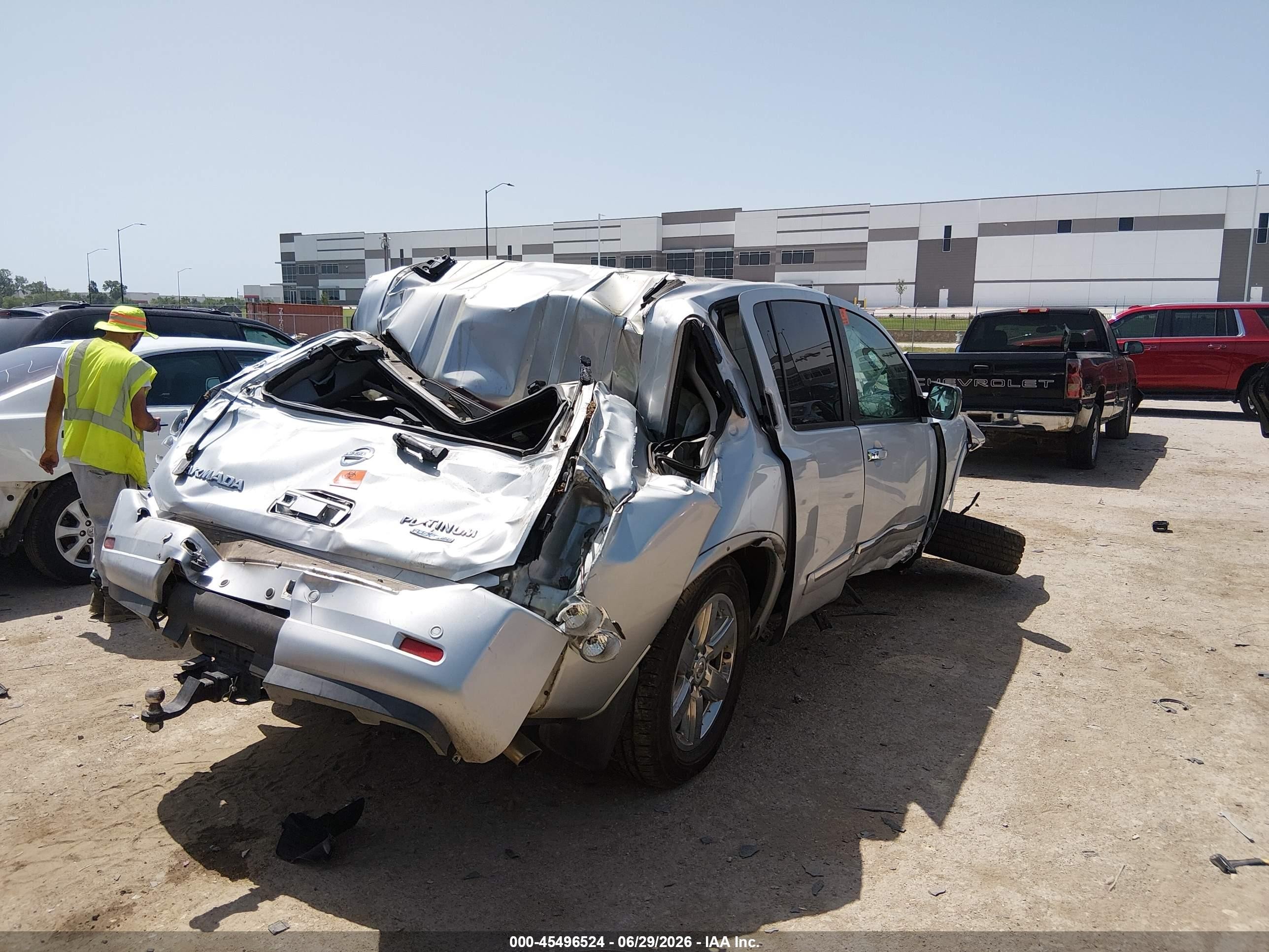 2011 Nissan Armada Platinum Silver vin: 5N1BA0NF5BN605491