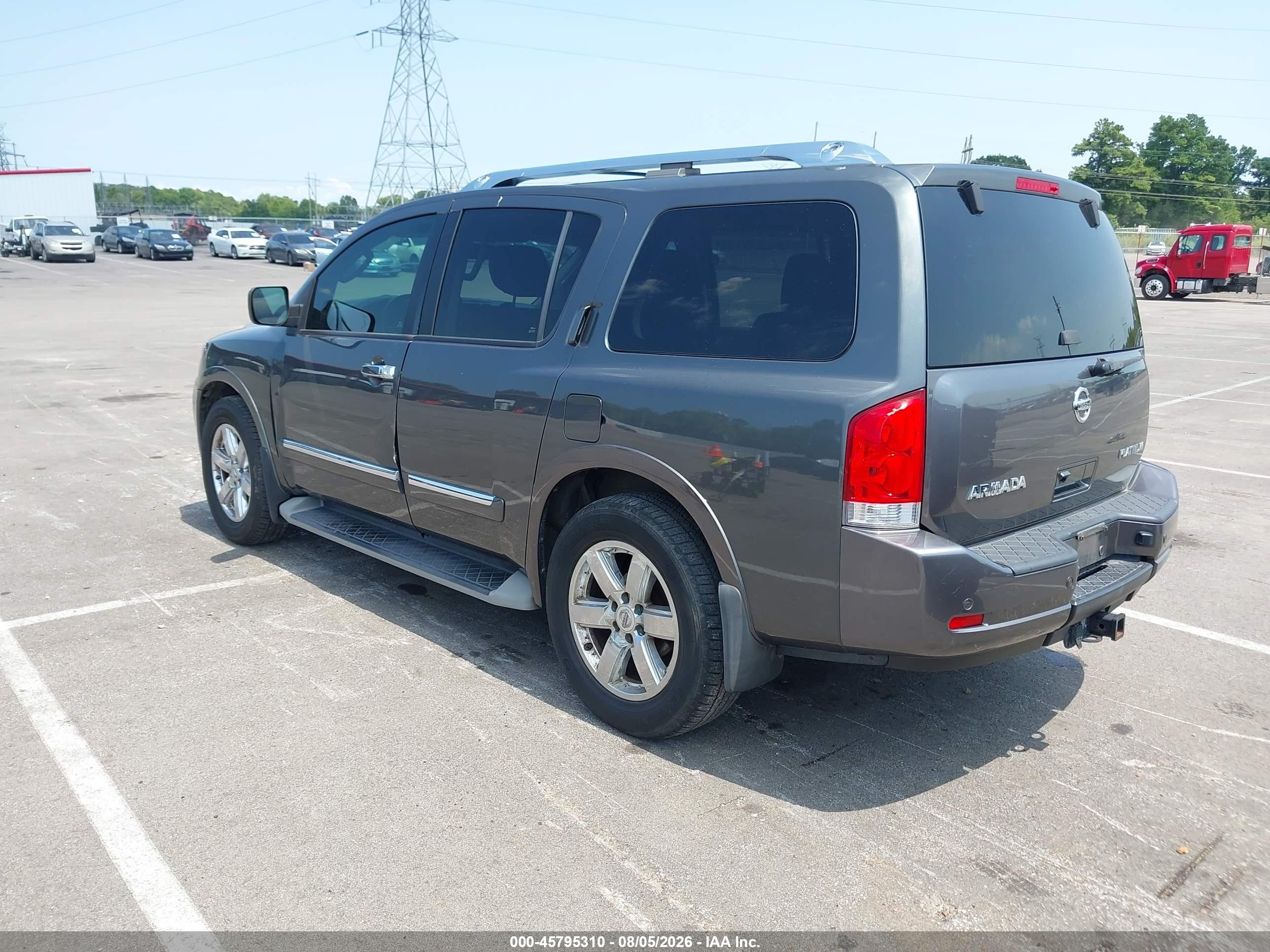 2012 Nissan Armada Platinum Gray vin: 5N1BA0NF5CN614418