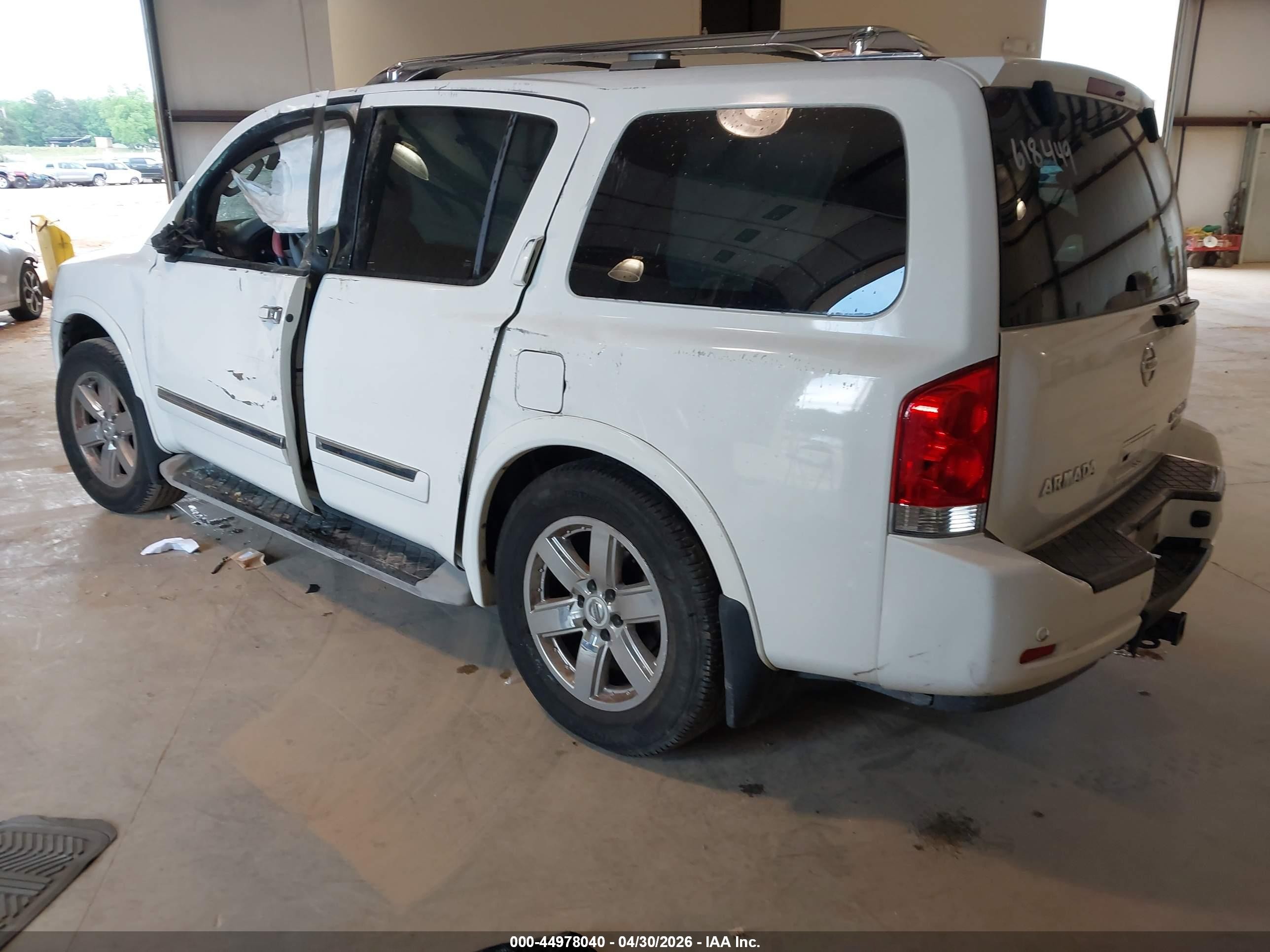 2010 Nissan Armada Platinum White vin: 5N1BA0NF7AN618449