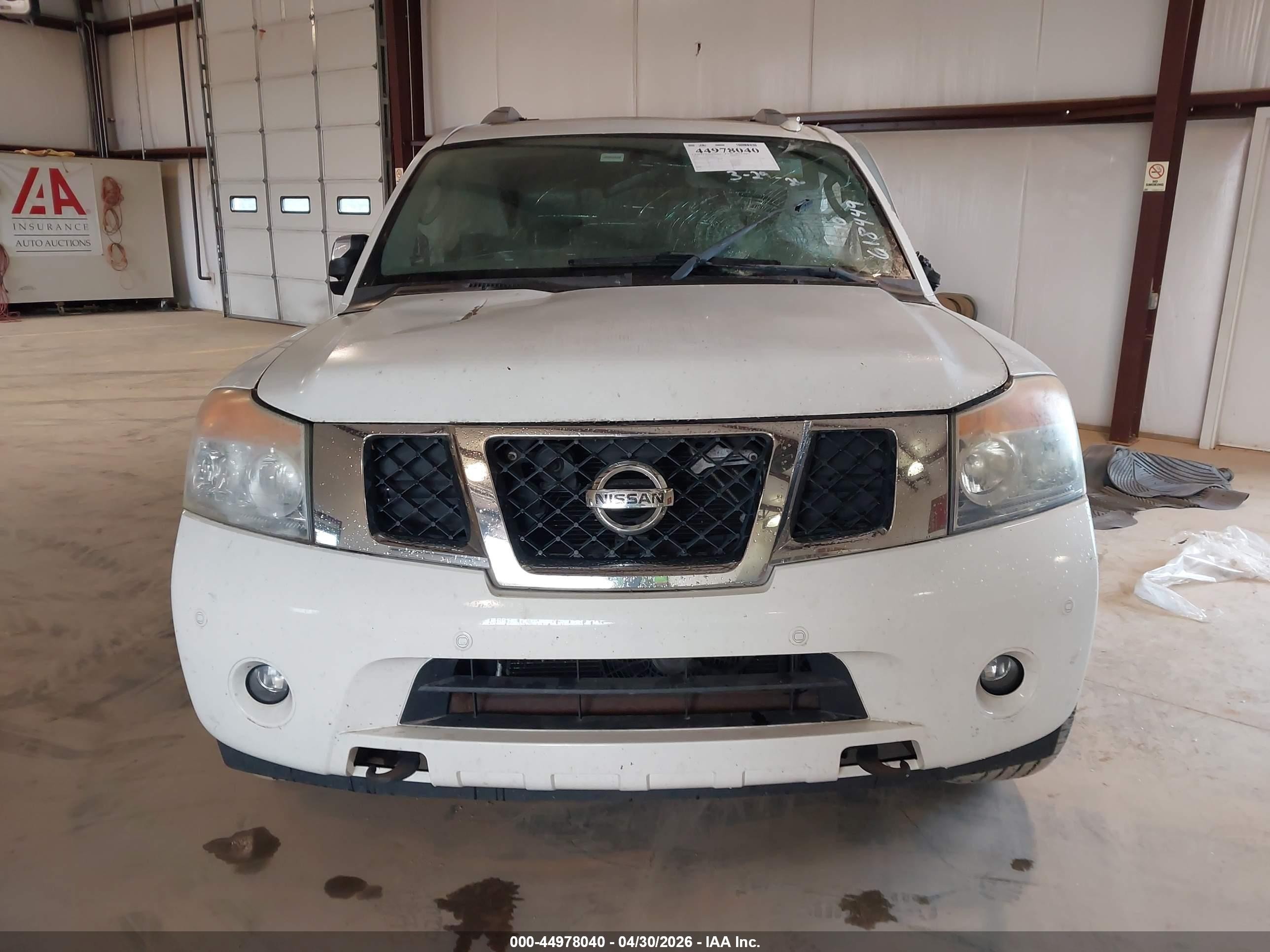 2010 Nissan Armada Platinum White vin: 5N1BA0NF7AN618449