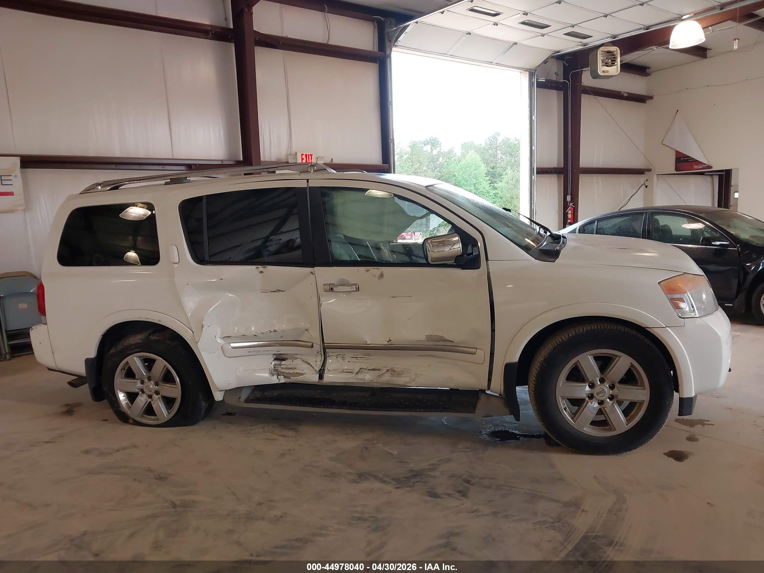 2010 Nissan Armada Platinum White vin: 5N1BA0NF7AN618449