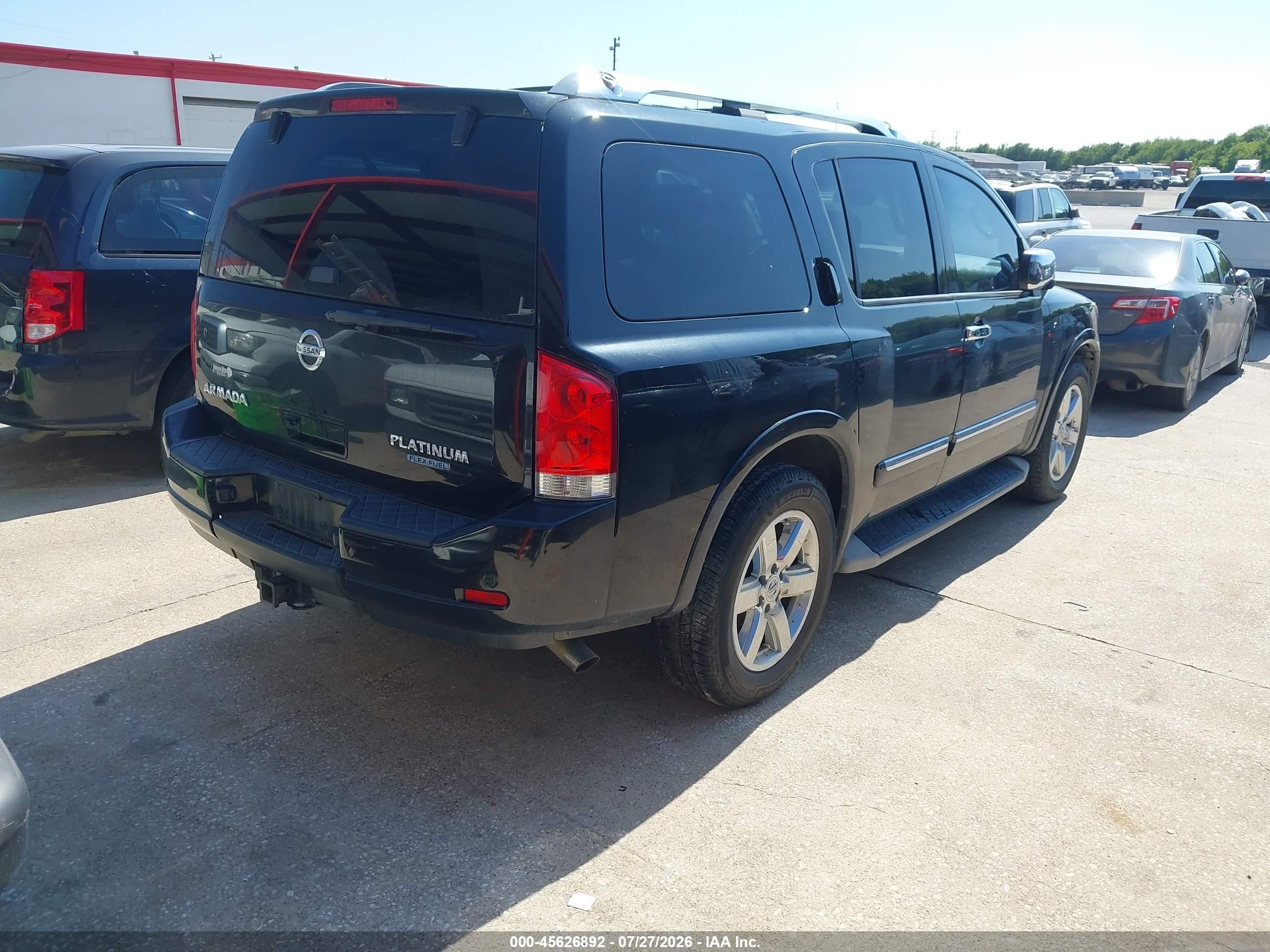 2012 Nissan Armada Platinum Black vin: 5N1BA0NF8CN607267