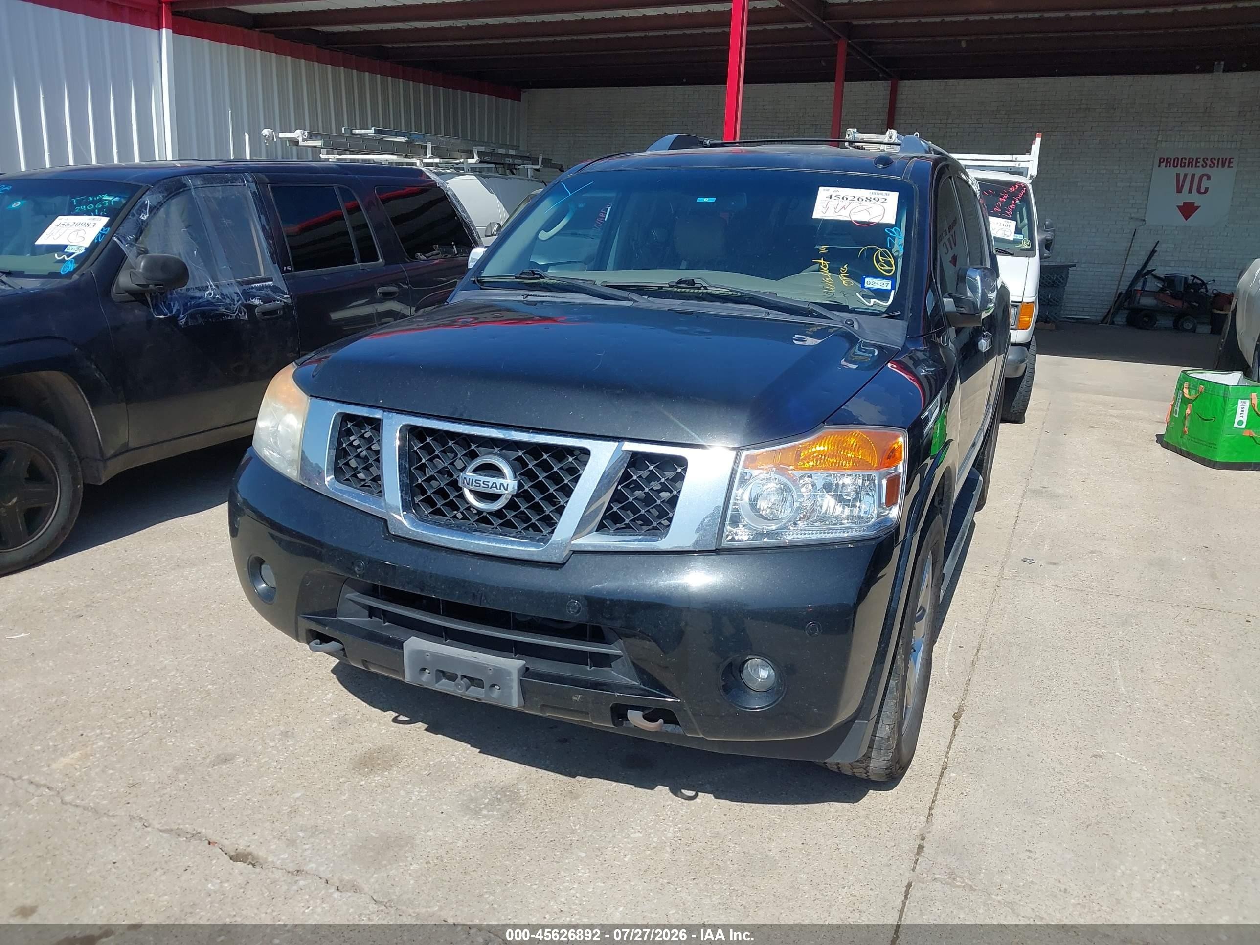 2012 Nissan Armada Platinum Black vin: 5N1BA0NF8CN607267