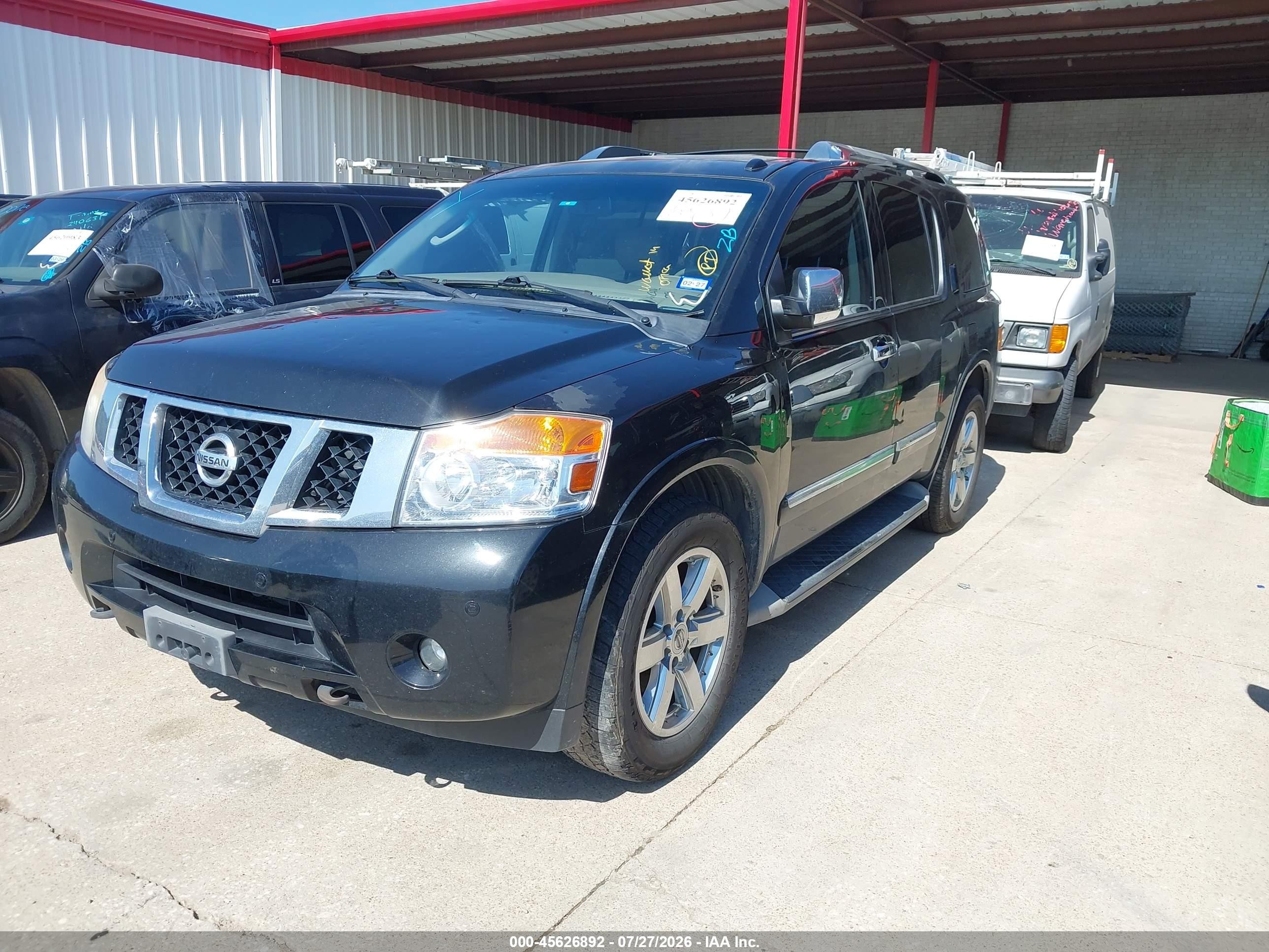 2012 Nissan Armada Platinum Black vin: 5N1BA0NF8CN607267