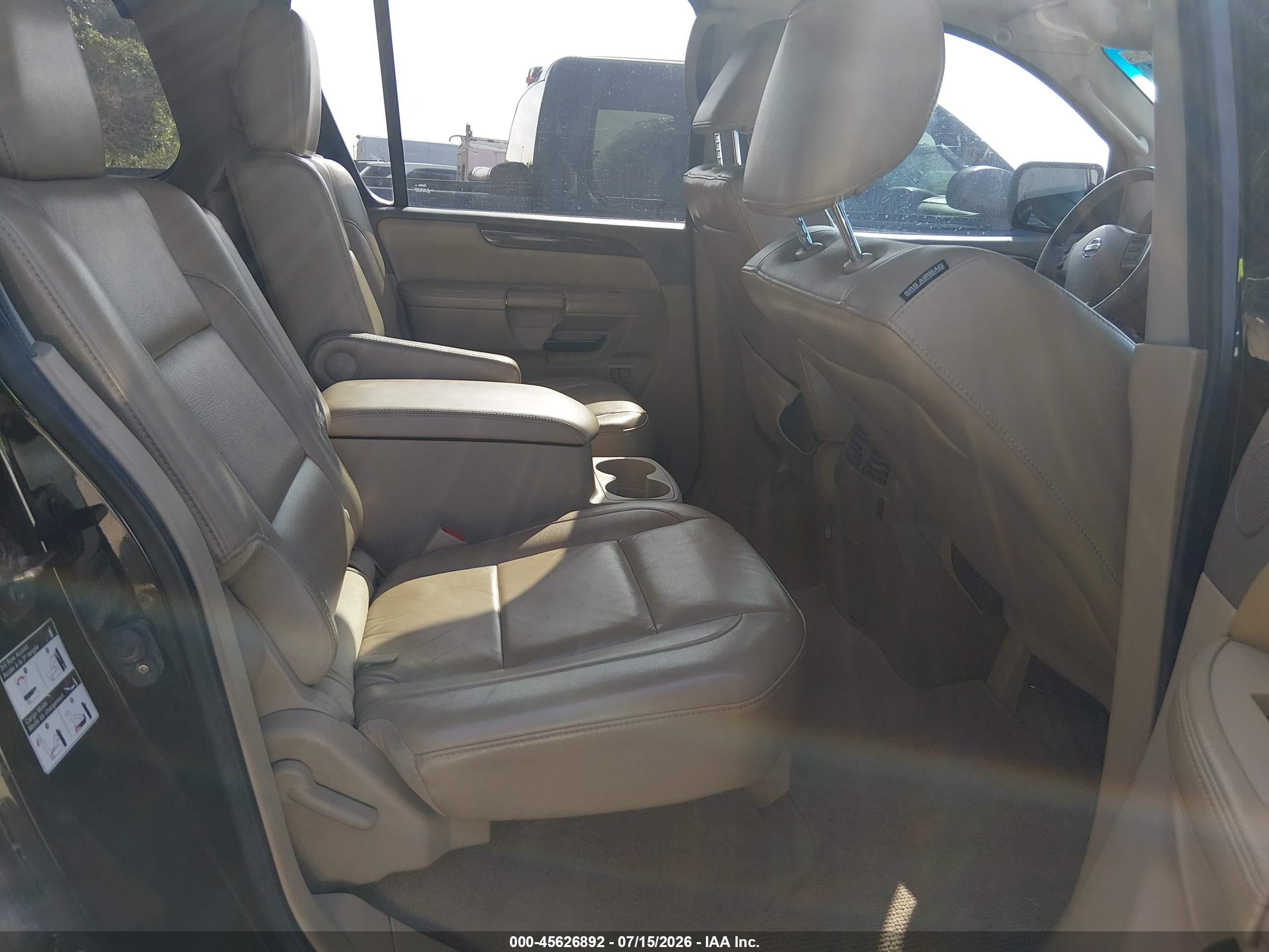 2012 Nissan Armada Platinum Black vin: 5N1BA0NF8CN607267