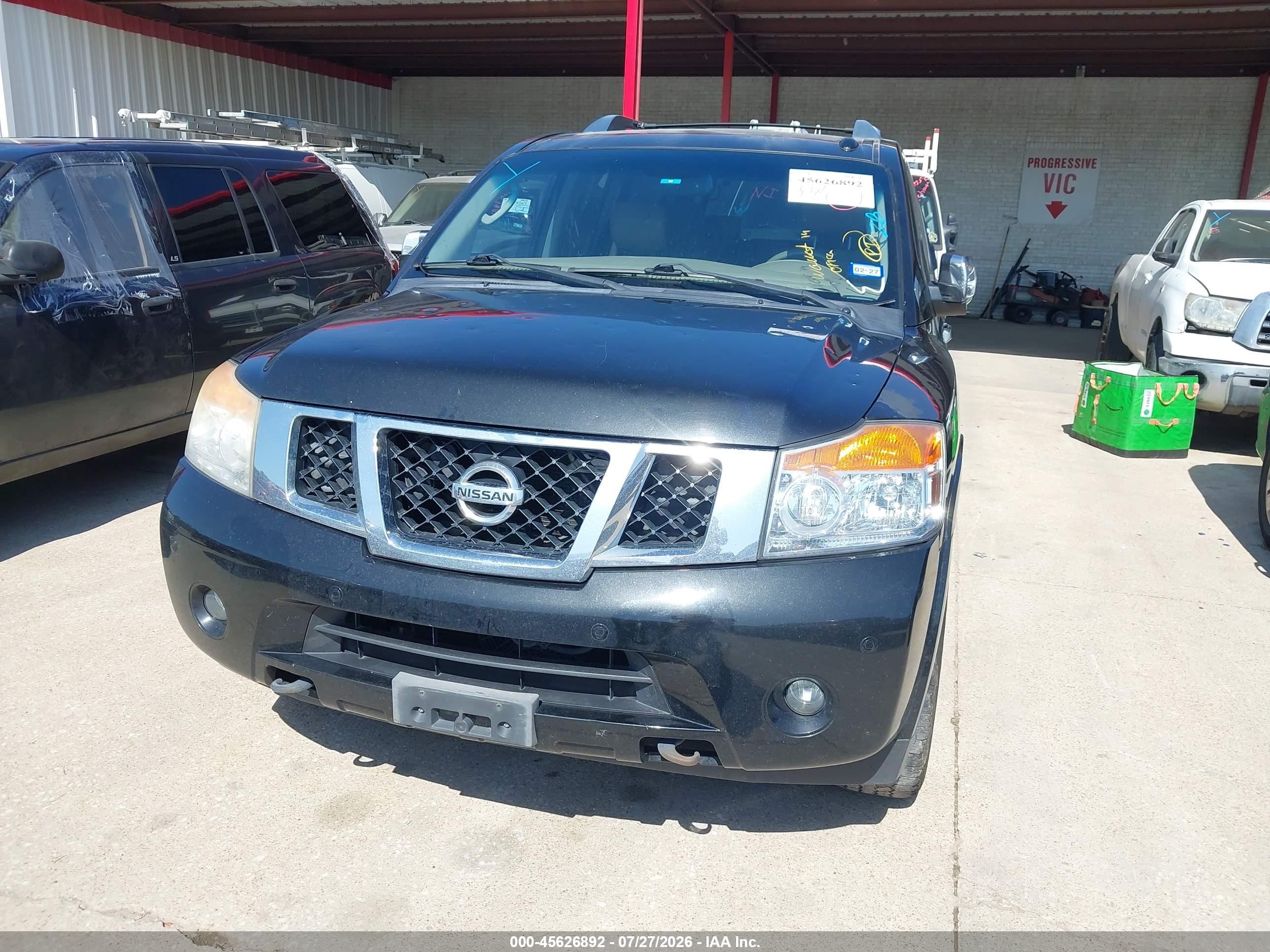 2012 Nissan Armada Platinum Black vin: 5N1BA0NF8CN607267