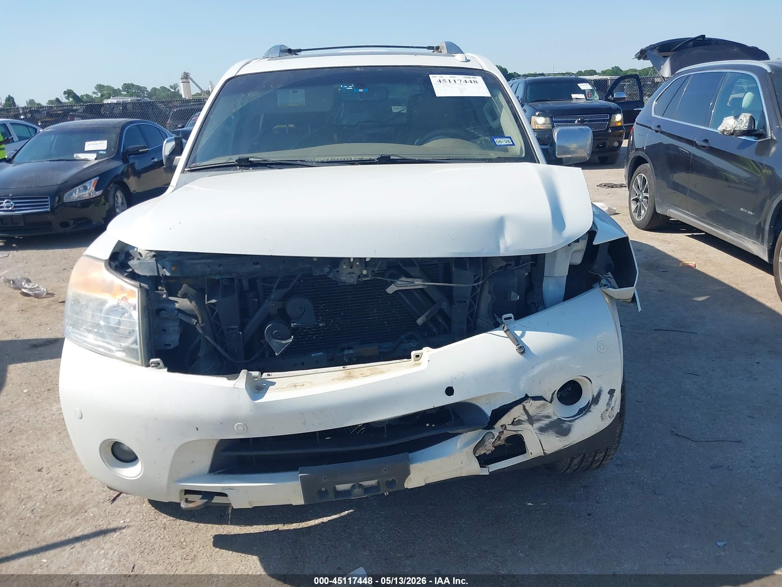 2014 Nissan Armada Platinum White vin: 5N1BA0NF9EN601481