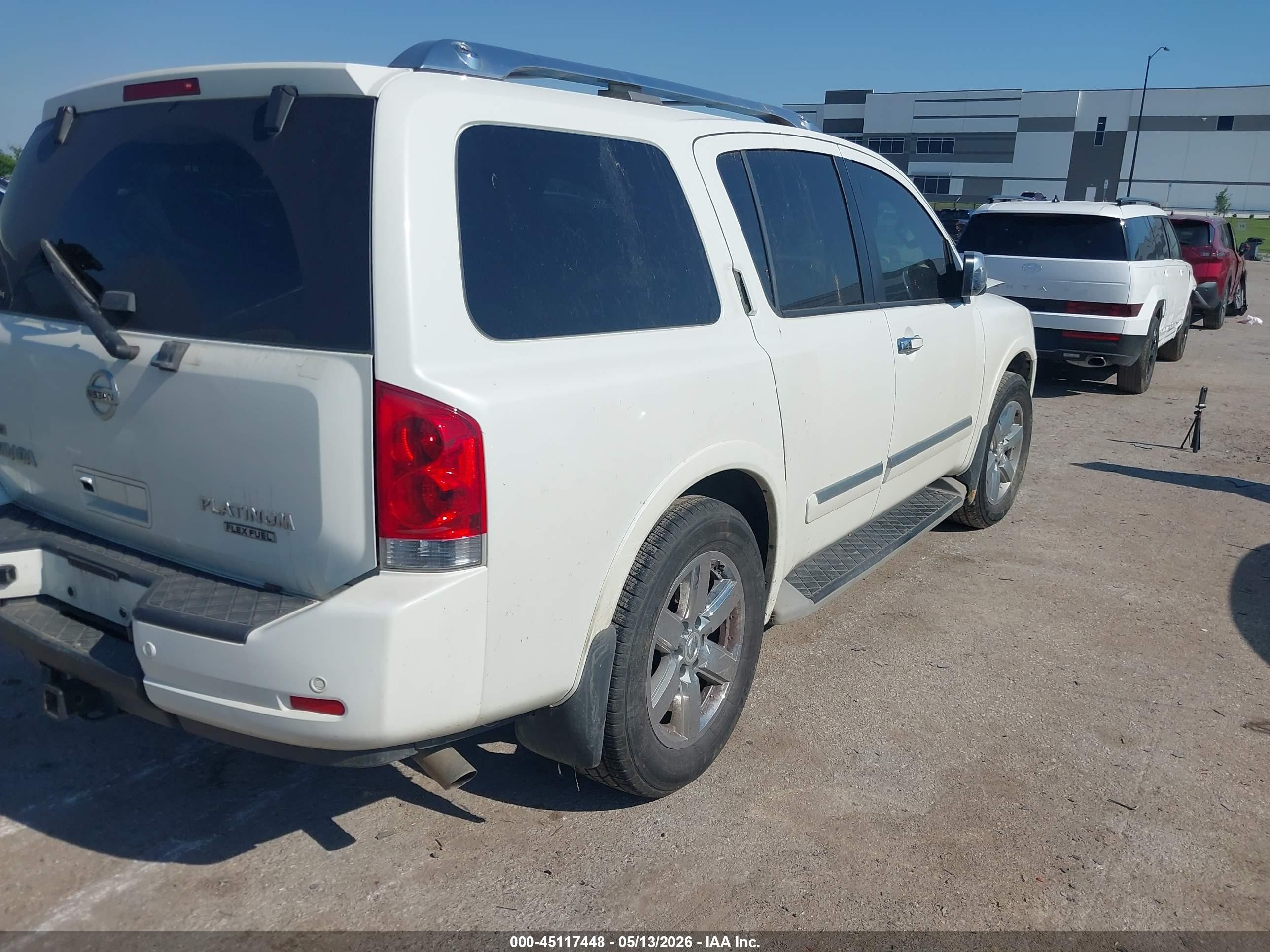 2014 Nissan Armada Platinum White vin: 5N1BA0NF9EN601481