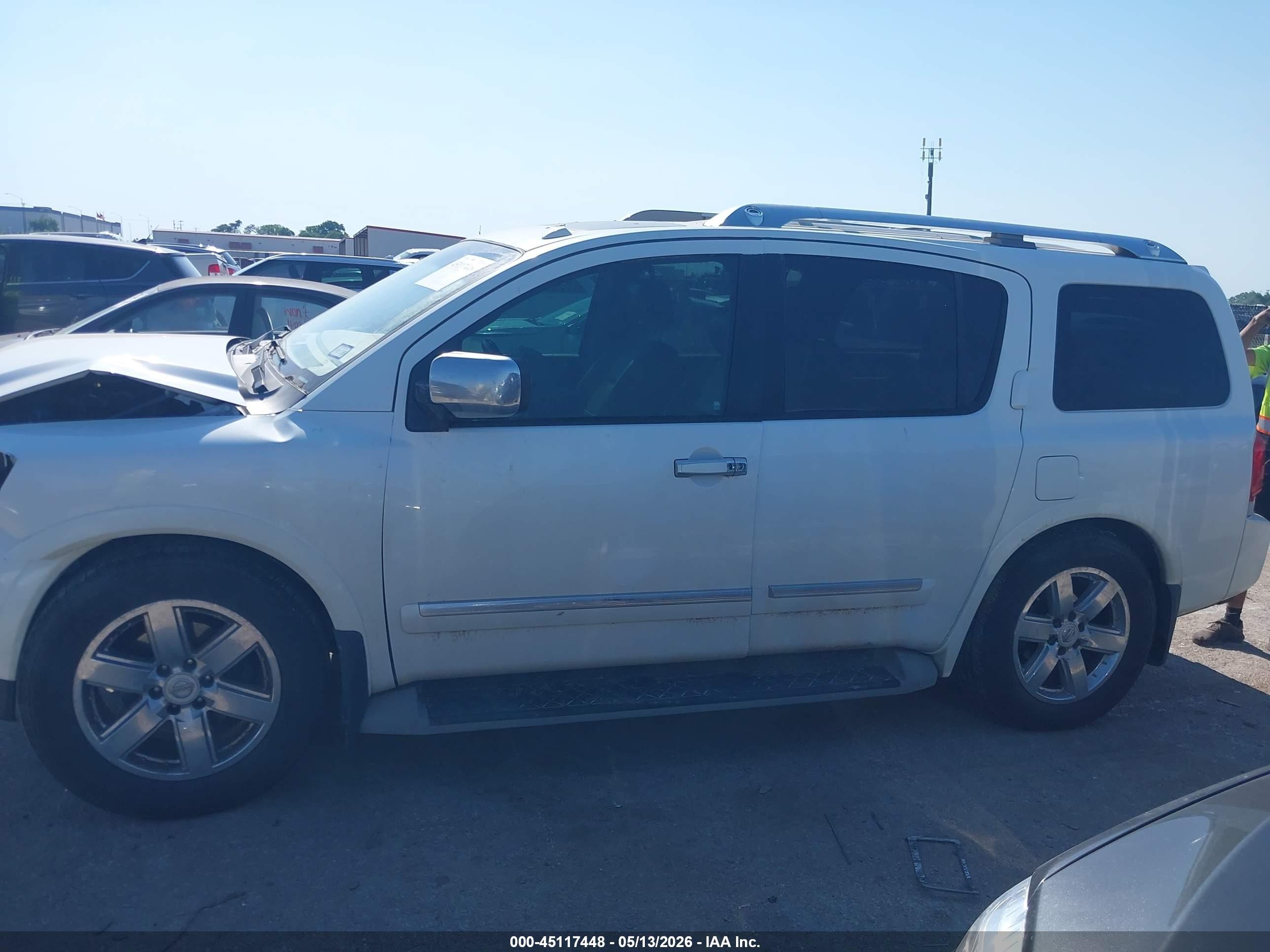2014 Nissan Armada Platinum White vin: 5N1BA0NF9EN601481