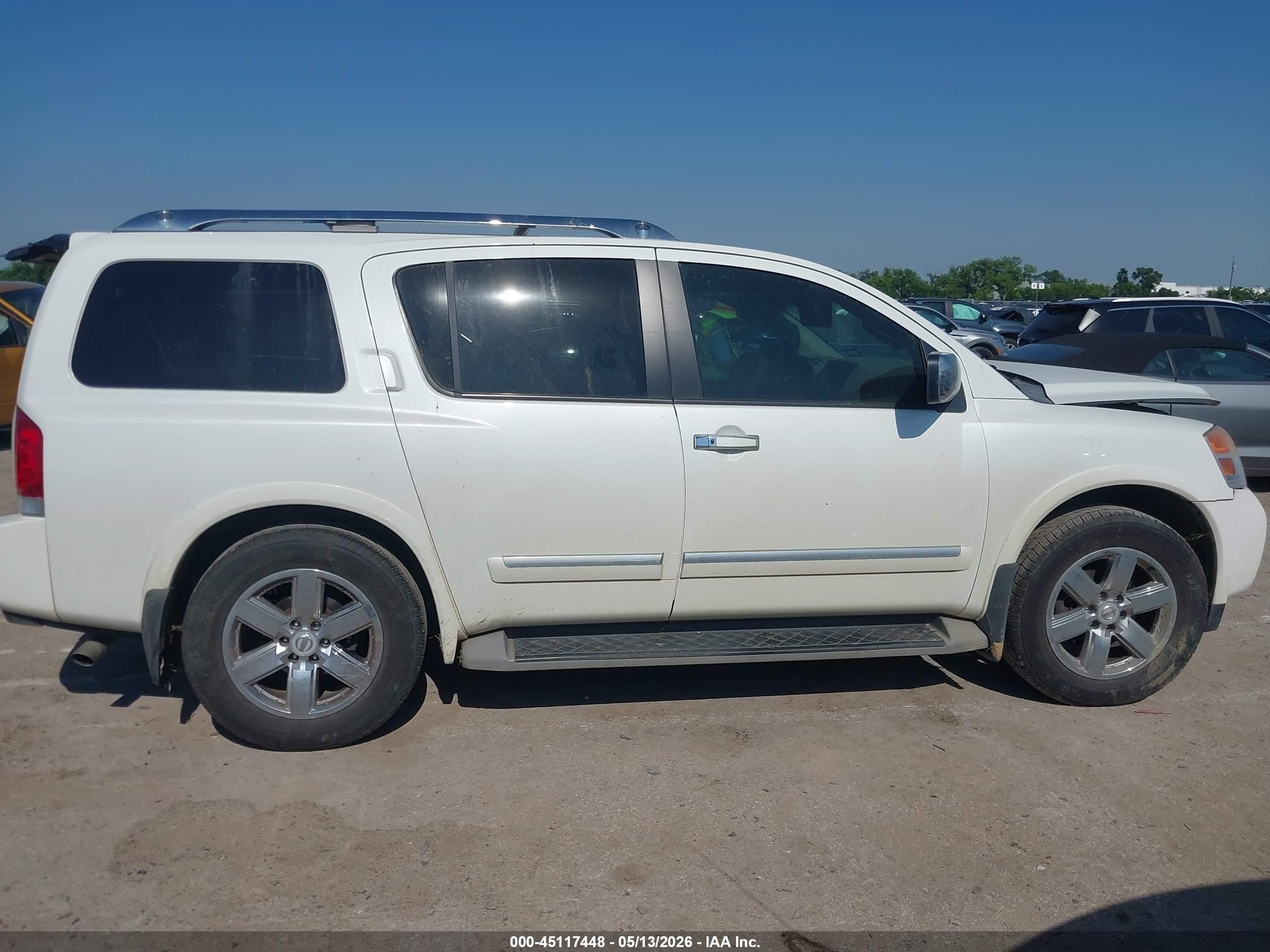 2014 Nissan Armada Platinum White vin: 5N1BA0NF9EN601481