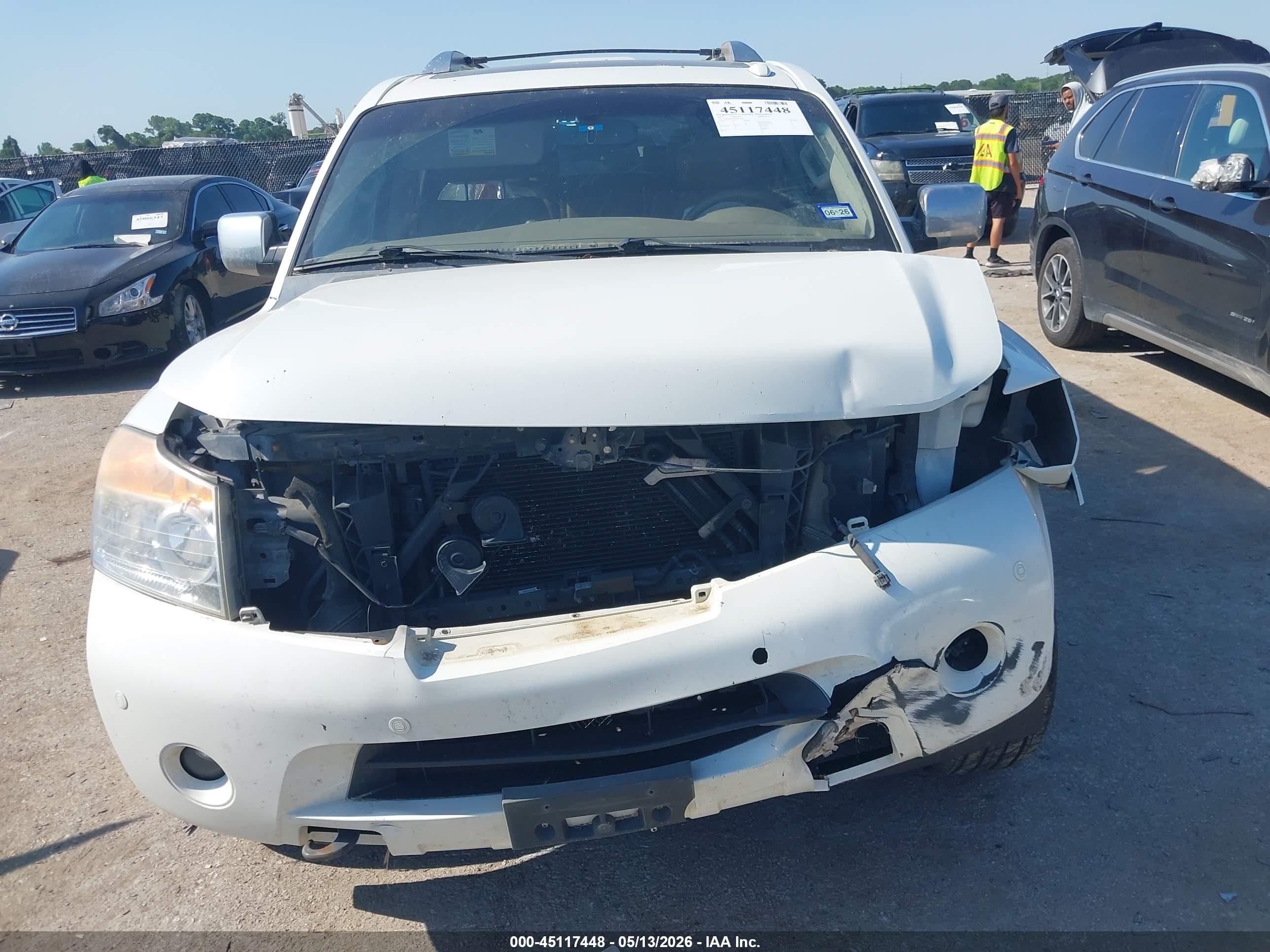 2014 Nissan Armada Platinum White vin: 5N1BA0NF9EN601481