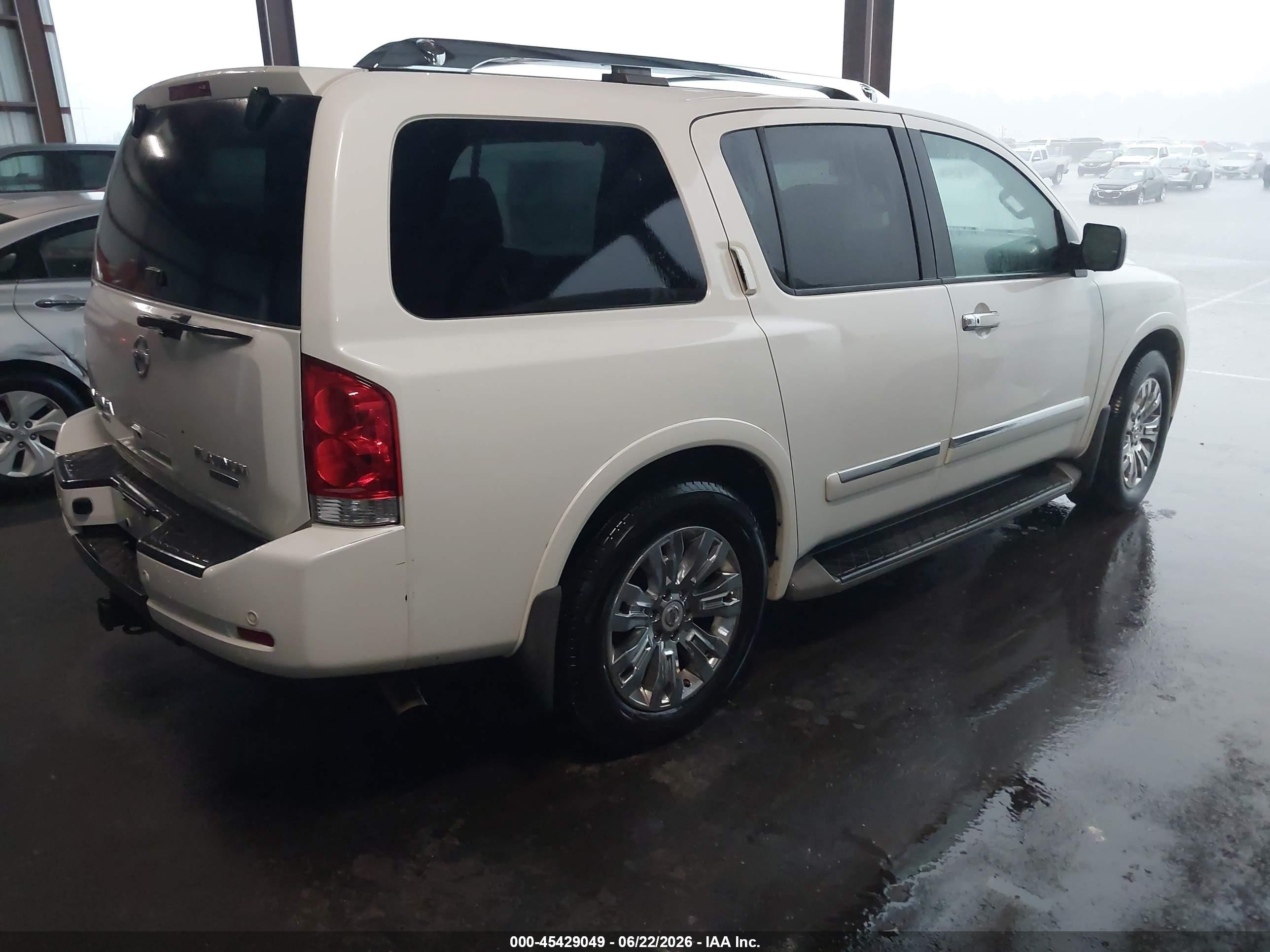 2015 Nissan Armada Platinum Белый vin: 5N1BA0NF9FN611039