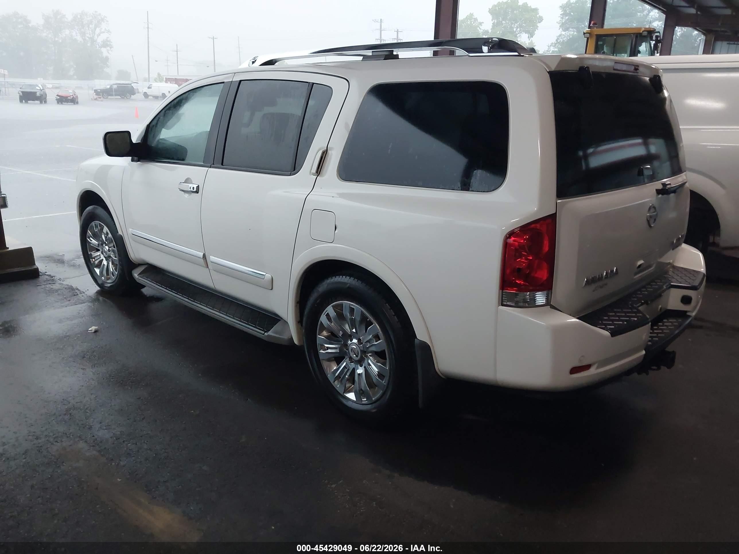 2015 Nissan Armada Platinum Белый vin: 5N1BA0NF9FN611039