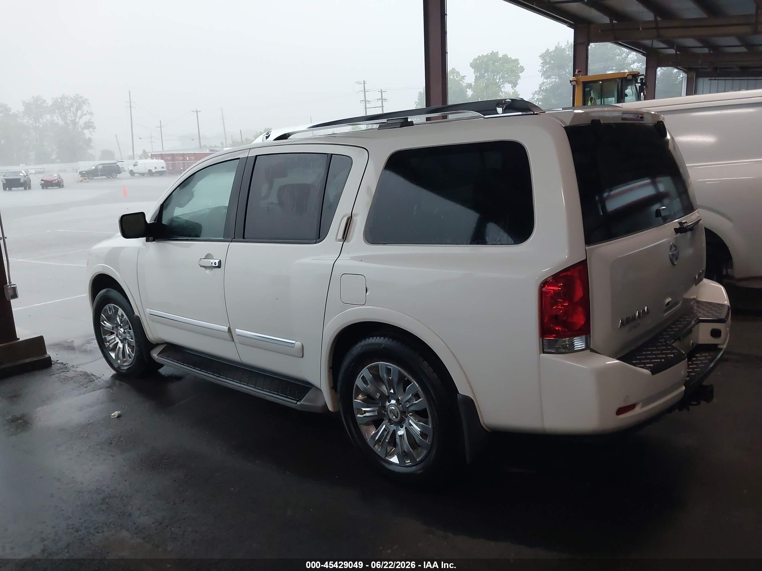2015 Nissan Armada Platinum Белый vin: 5N1BA0NF9FN611039