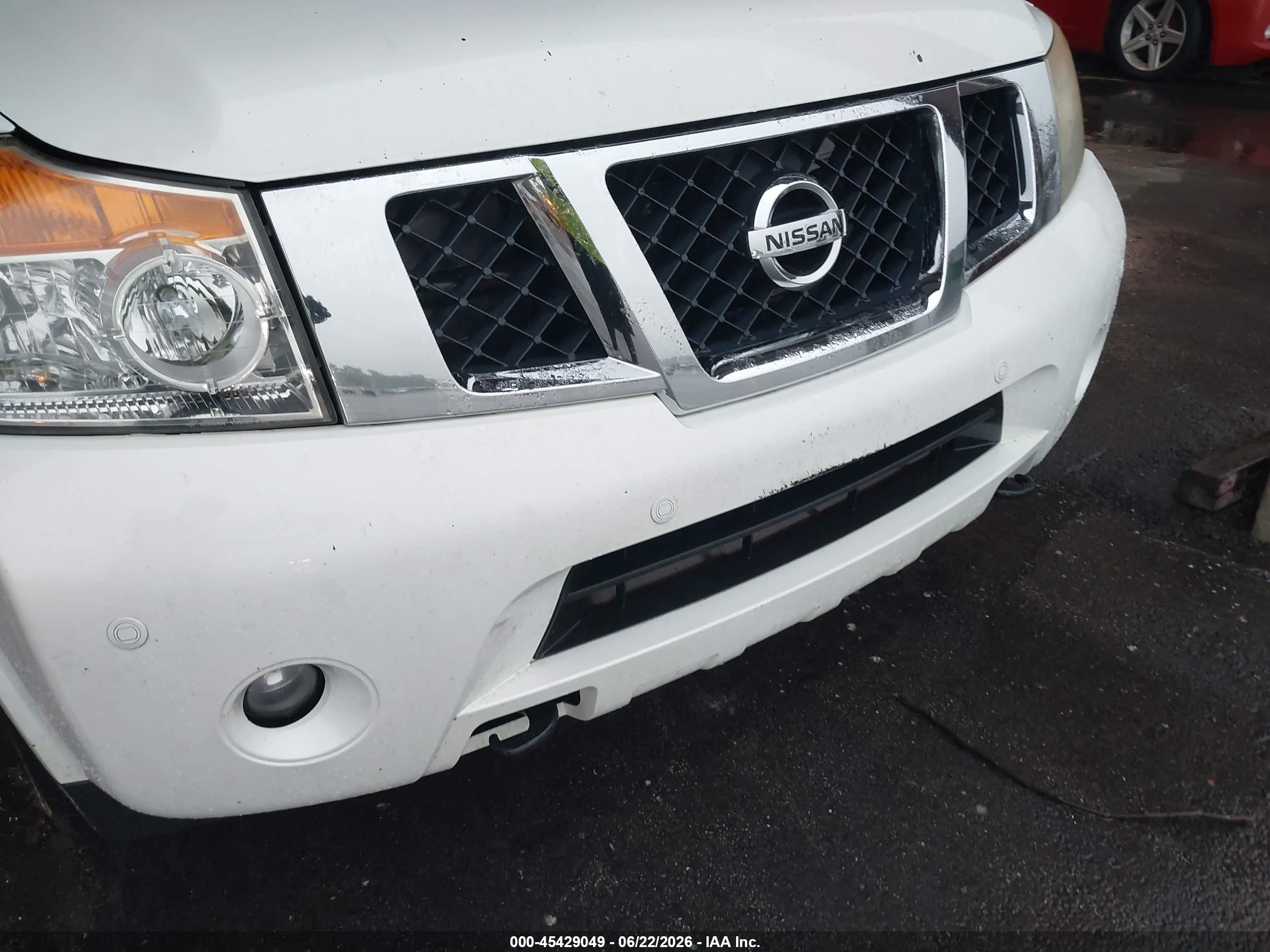 2015 Nissan Armada Platinum Белый vin: 5N1BA0NF9FN611039