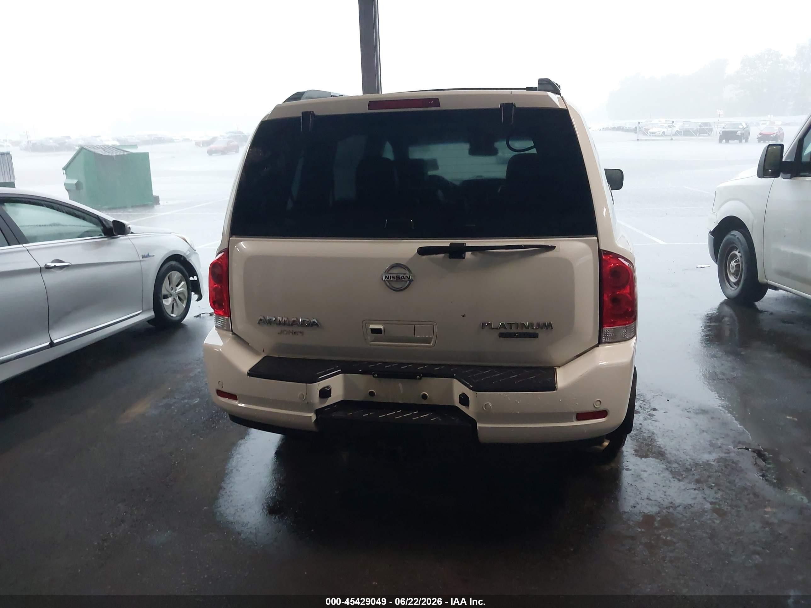 2015 Nissan Armada Platinum Белый vin: 5N1BA0NF9FN611039