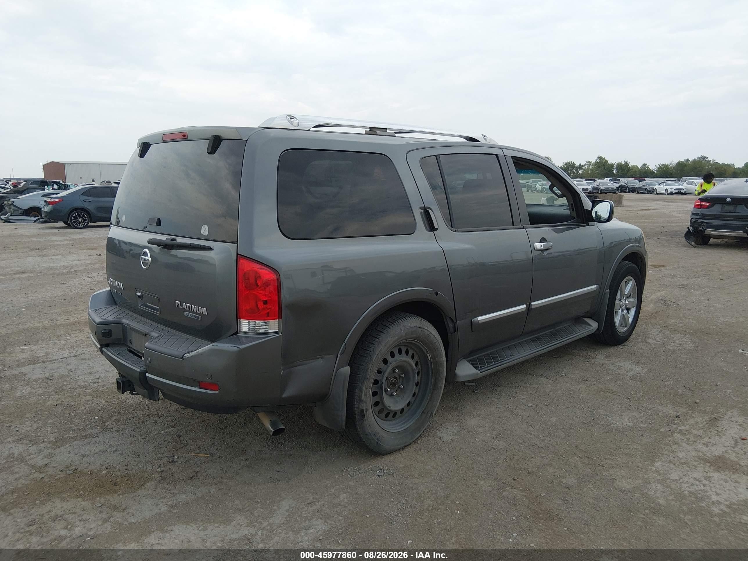 2013 Nissan Armada Platinum Серый vin: 5N1BA0NFXDN604923