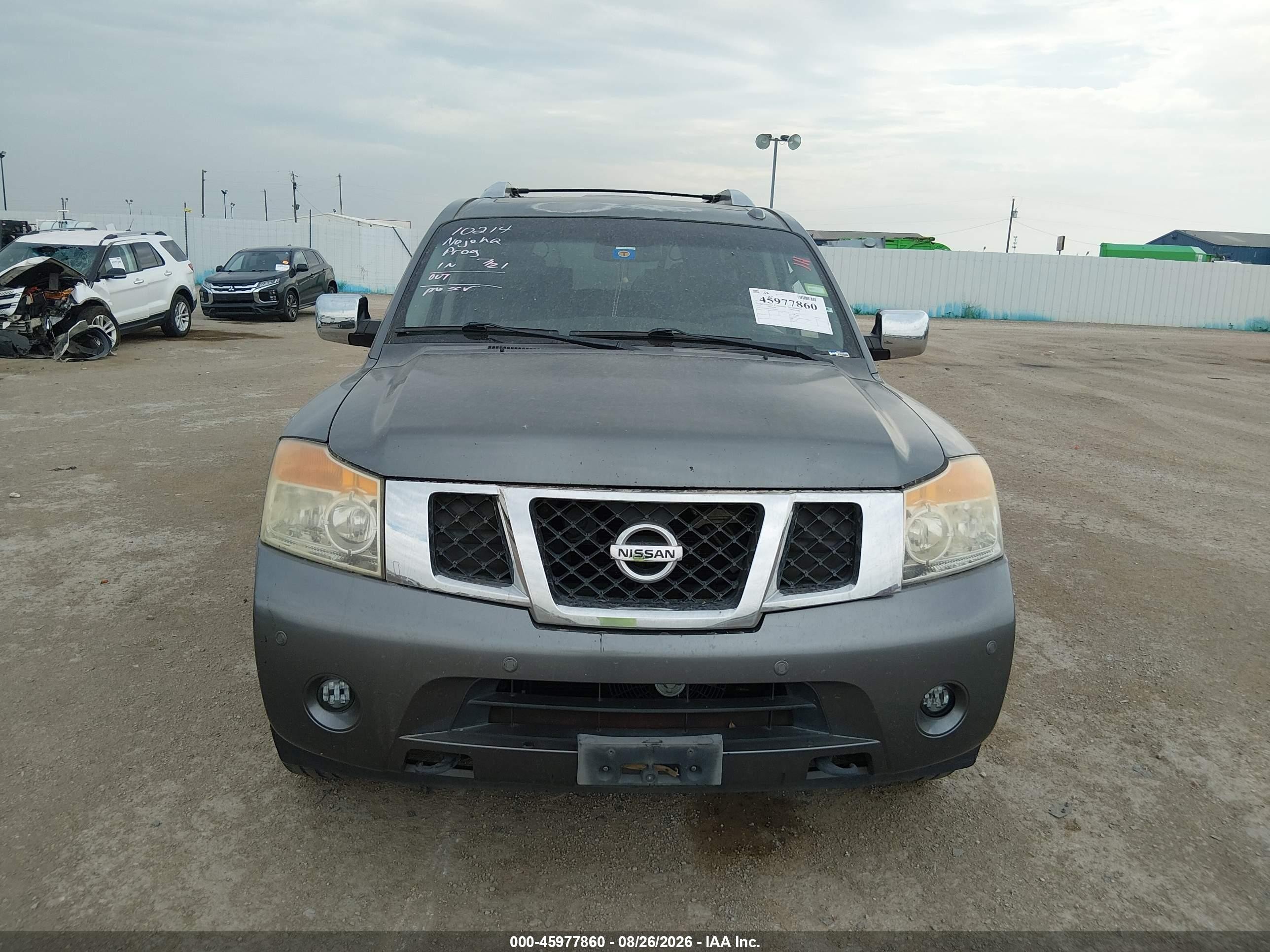 2013 Nissan Armada Platinum Серый vin: 5N1BA0NFXDN604923