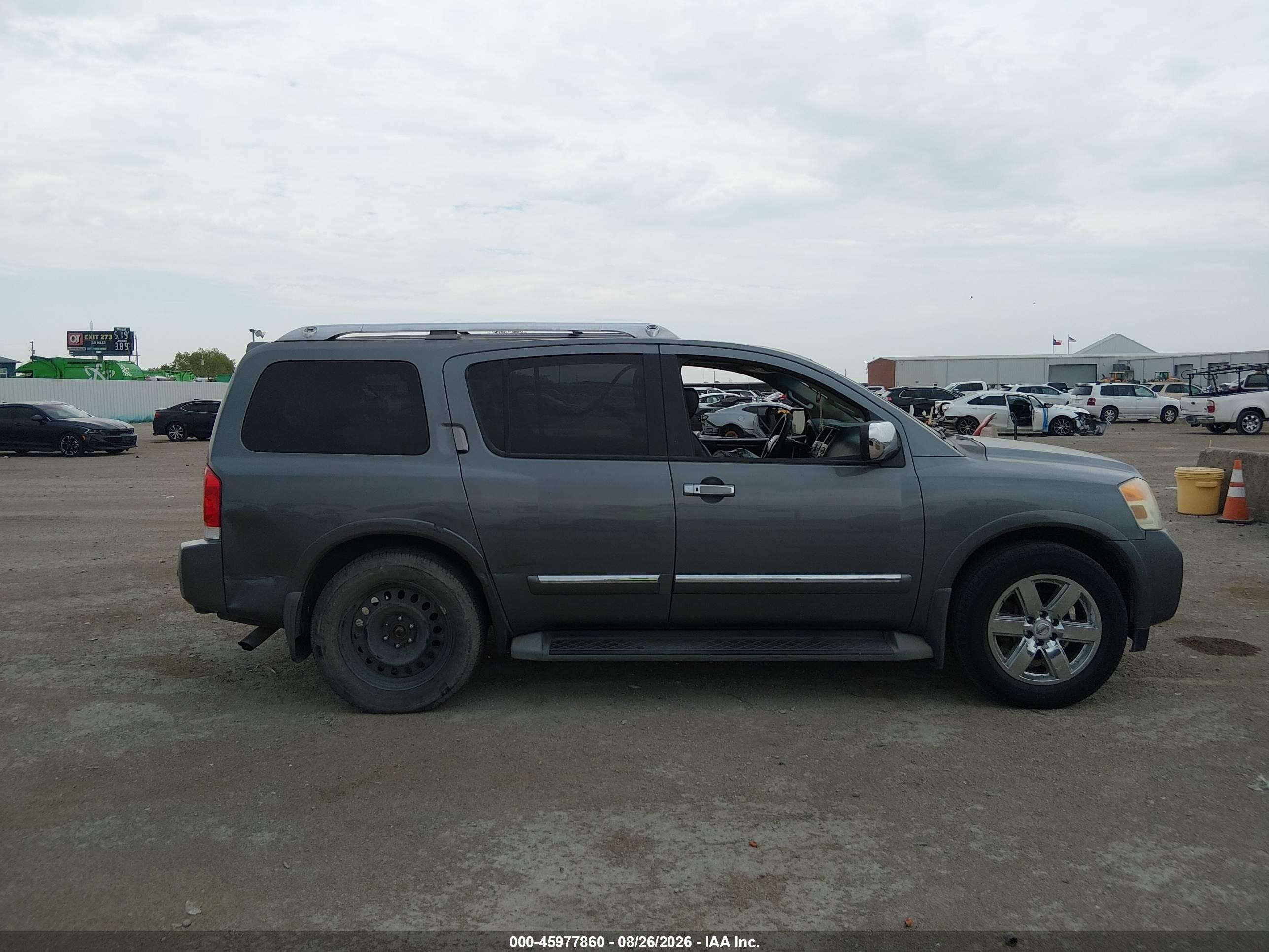 2013 Nissan Armada Platinum Серый vin: 5N1BA0NFXDN604923
