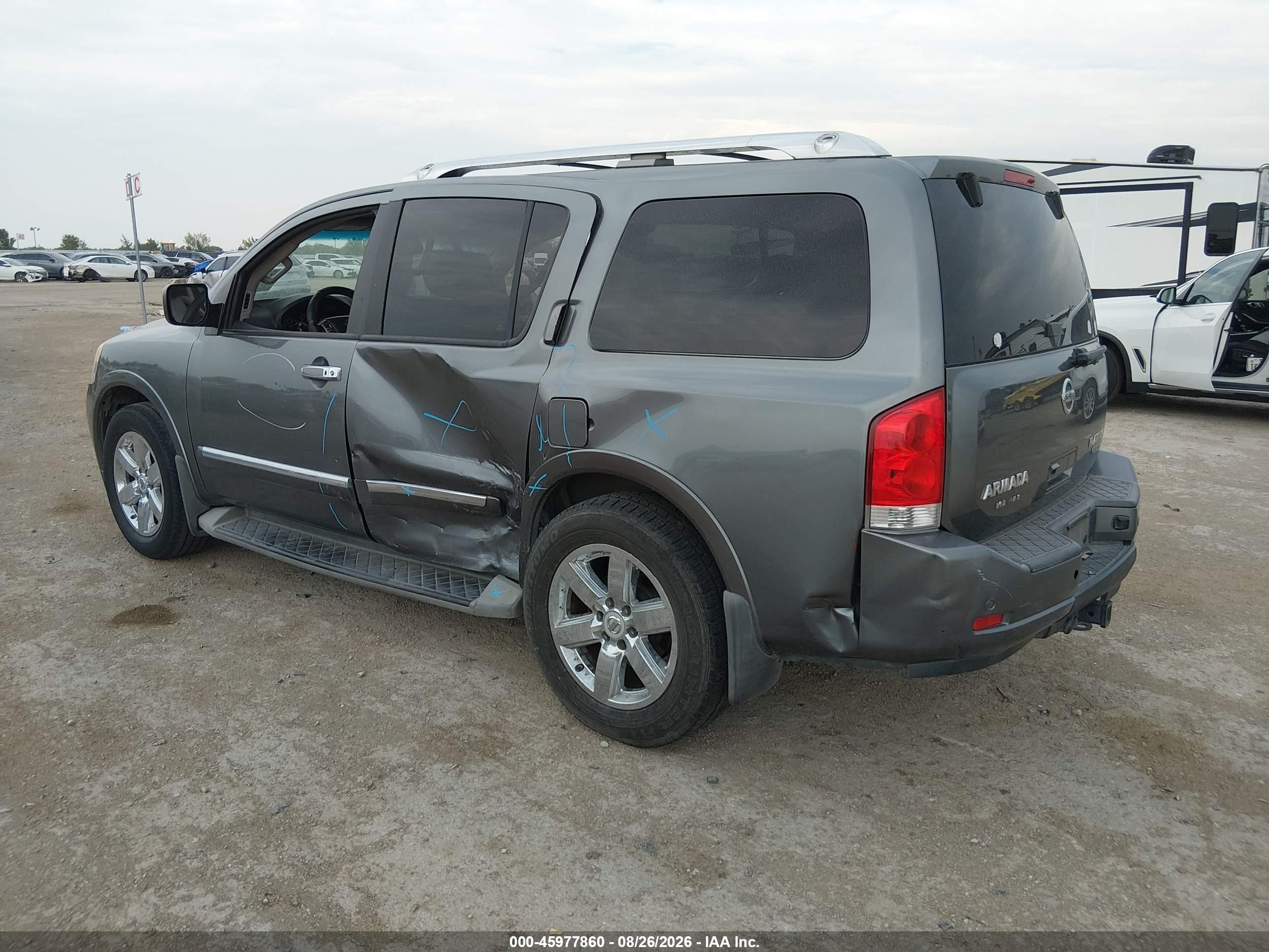 2013 Nissan Armada Platinum Серый vin: 5N1BA0NFXDN604923