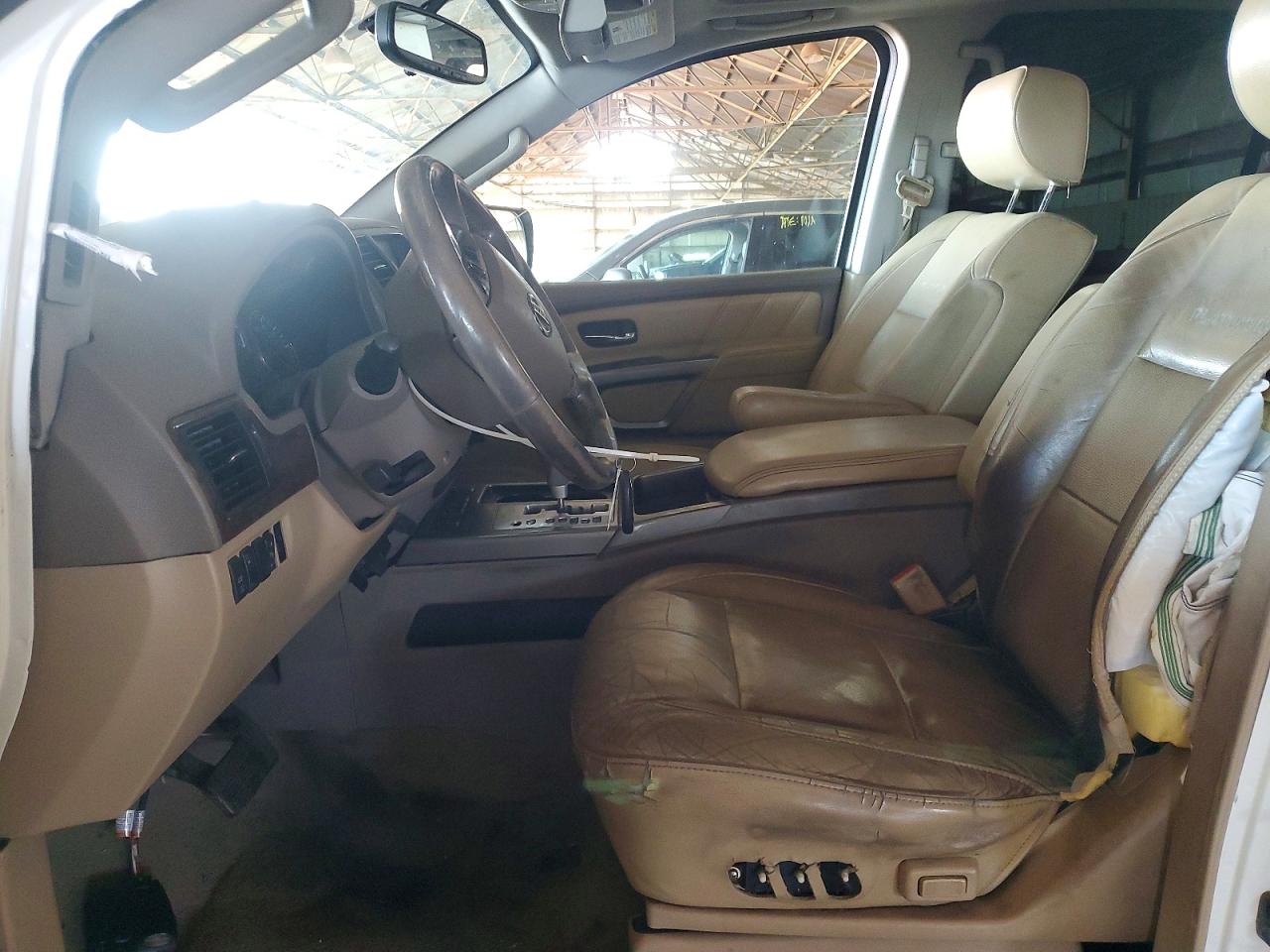 2015 Nissan Armada Platinum White vin: 5N1BA0NFXFN609011
