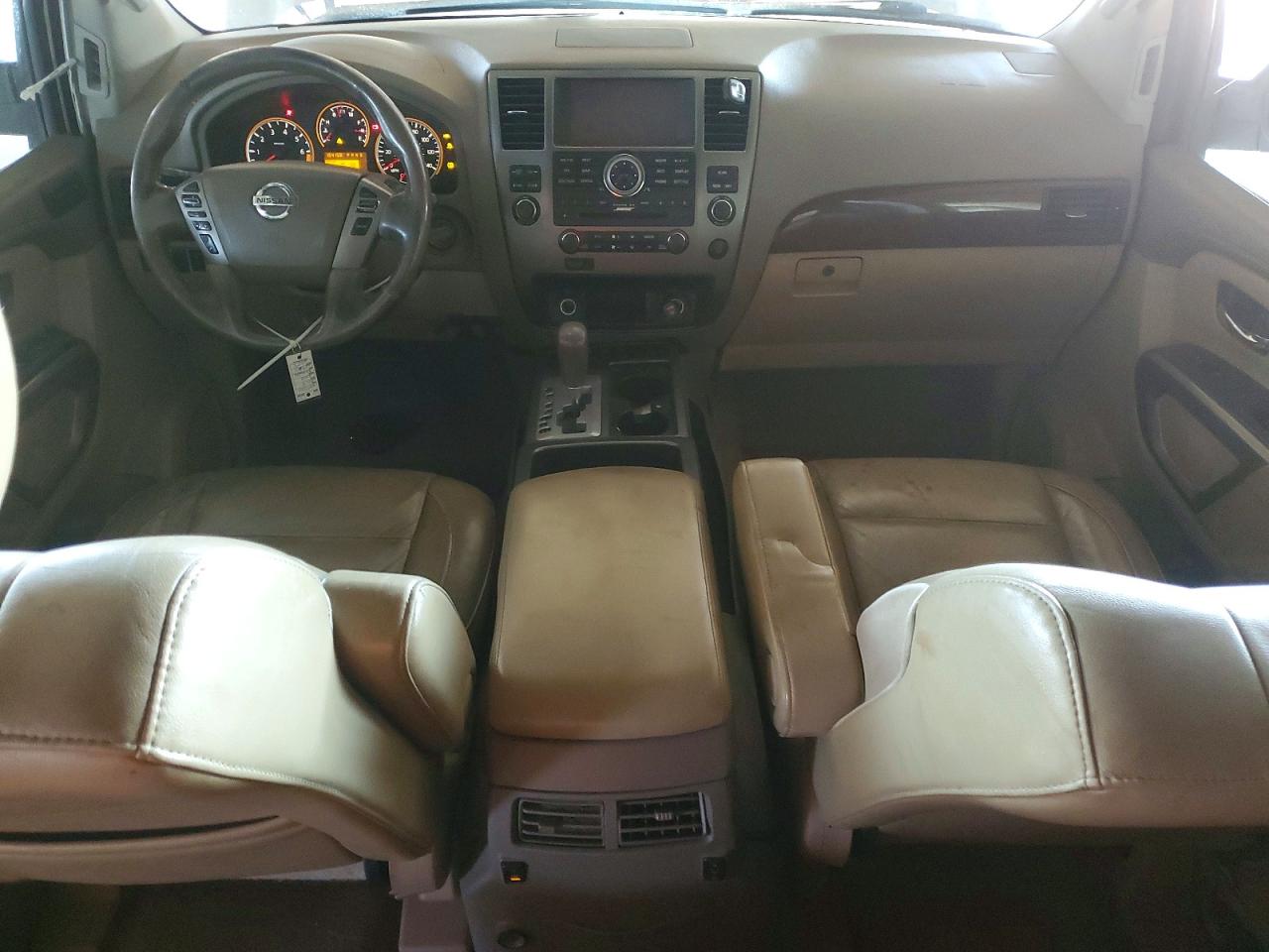 2015 Nissan Armada Platinum White vin: 5N1BA0NFXFN609011