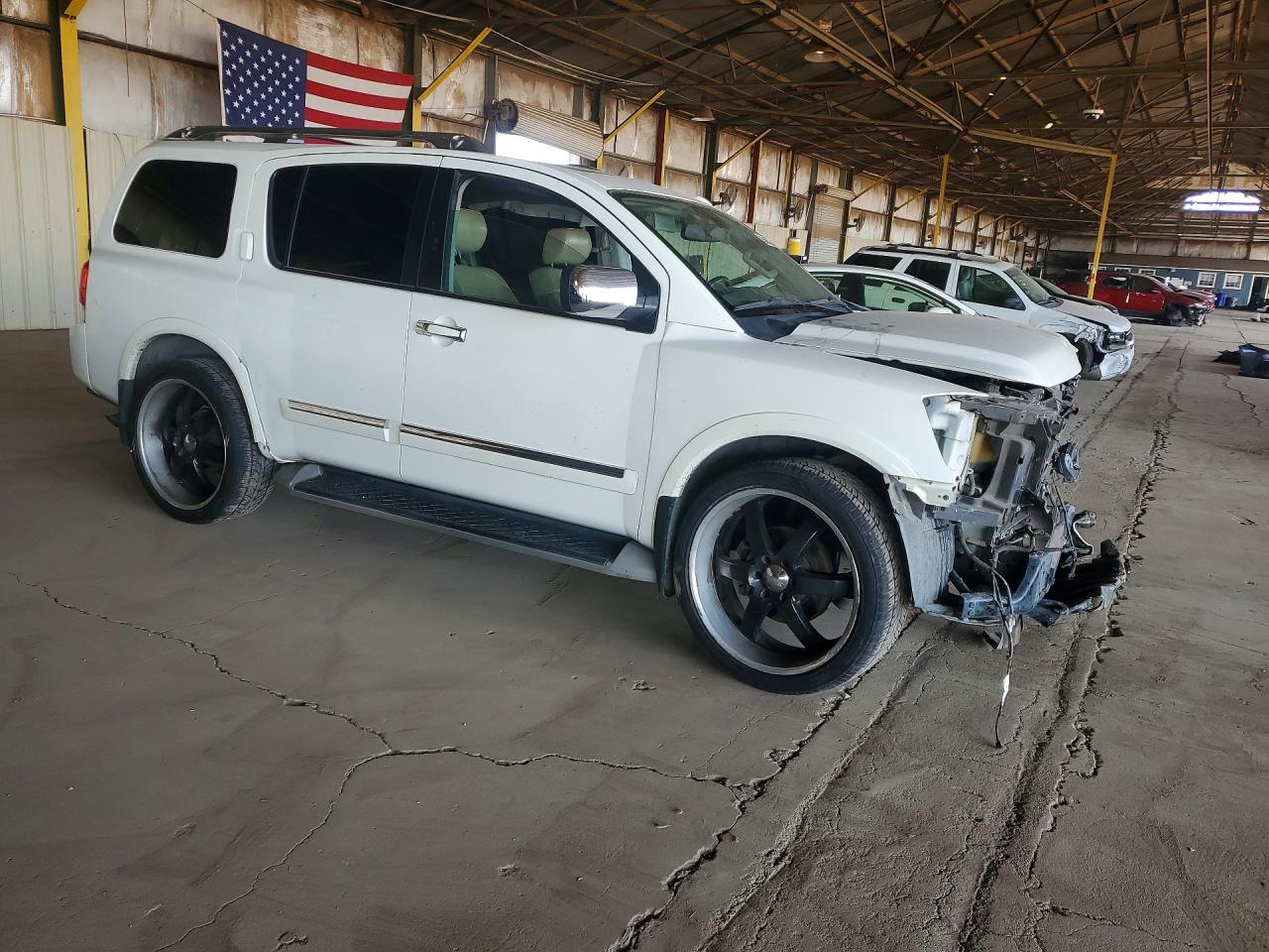 2015 Nissan Armada Platinum White vin: 5N1BA0NFXFN609011