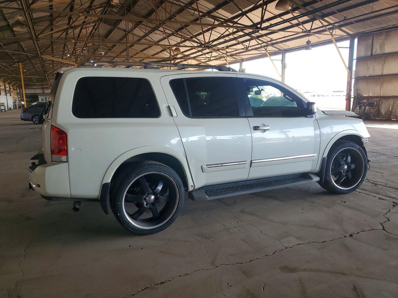 2015 Nissan Armada Platinum White vin: 5N1BA0NFXFN609011