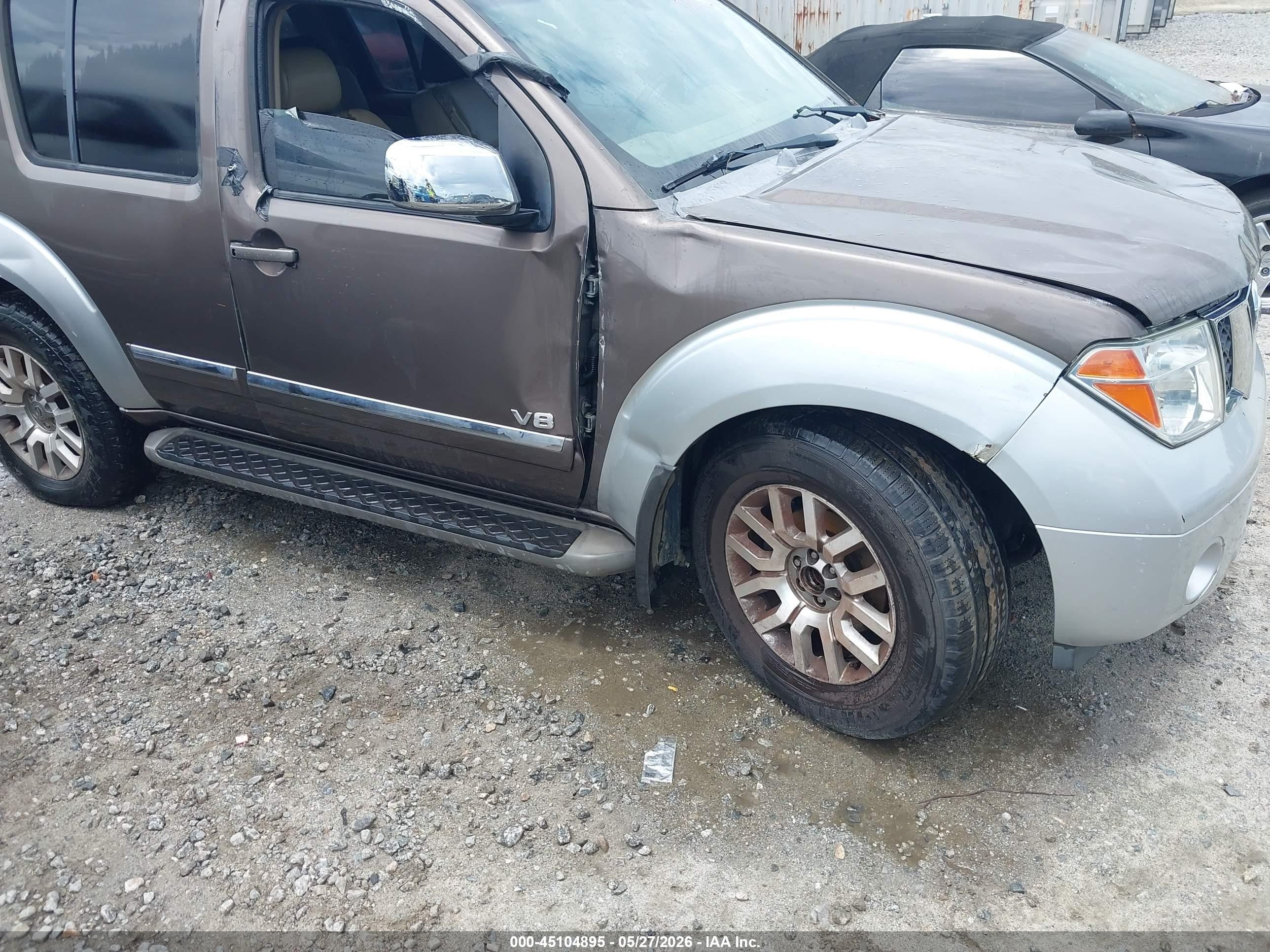 2008 Nissan Pathfinder Le V8 Brown vin: 5N1BR18A48C601600