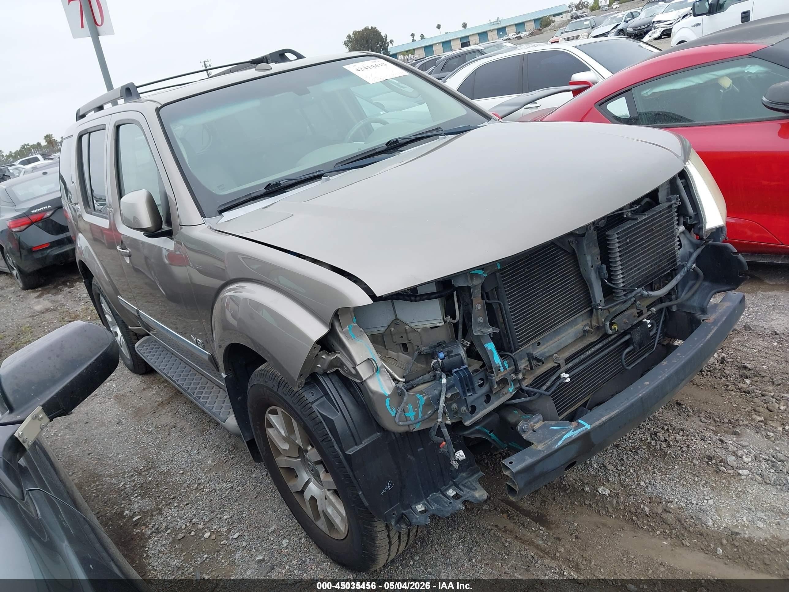 2008 Nissan Pathfinder Le V8 Gray vin: 5N1BR18A78C631710