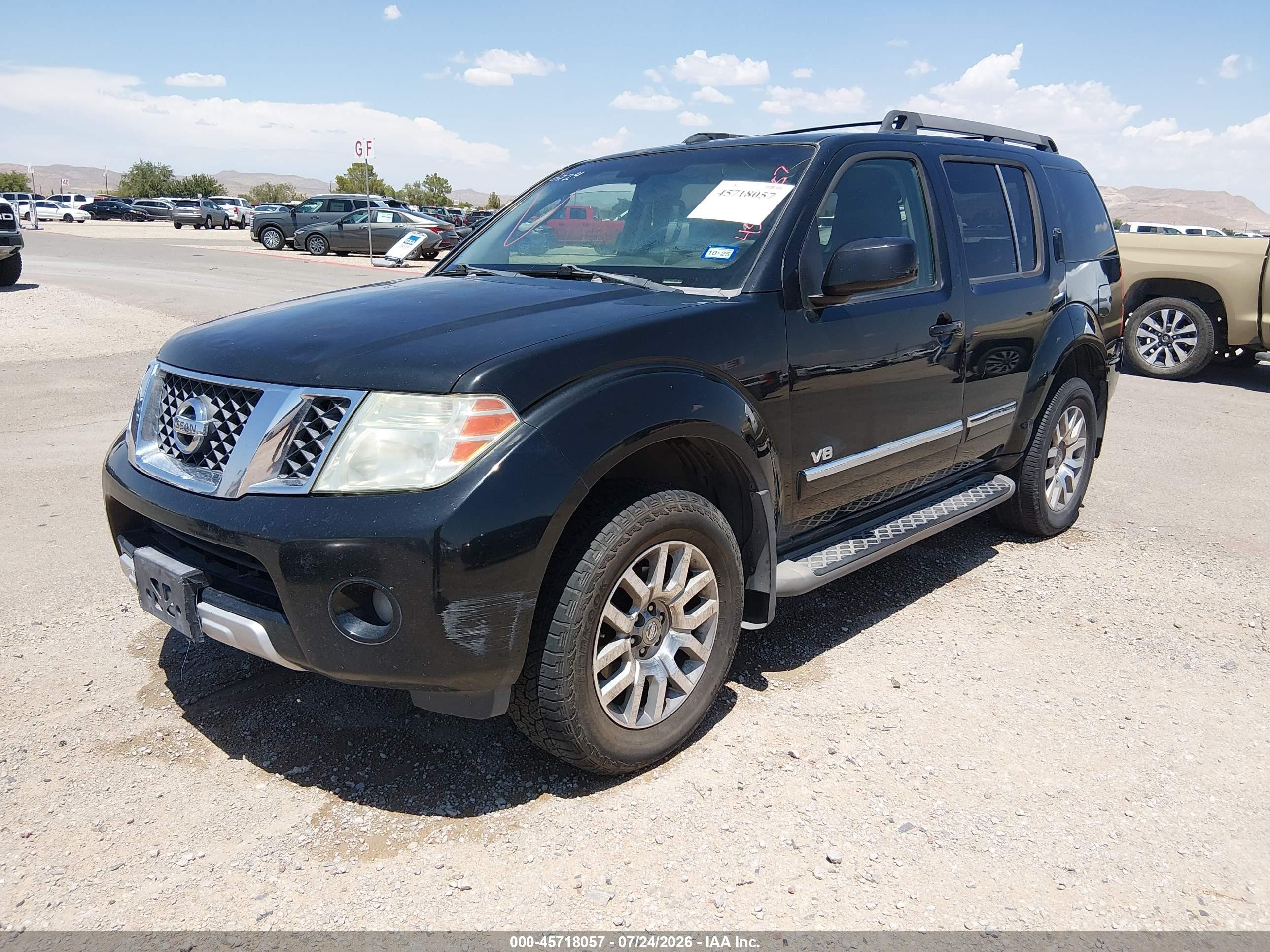 2008 Nissan Pathfinder Le V8 Черный vin: 5N1BR18A78C632064