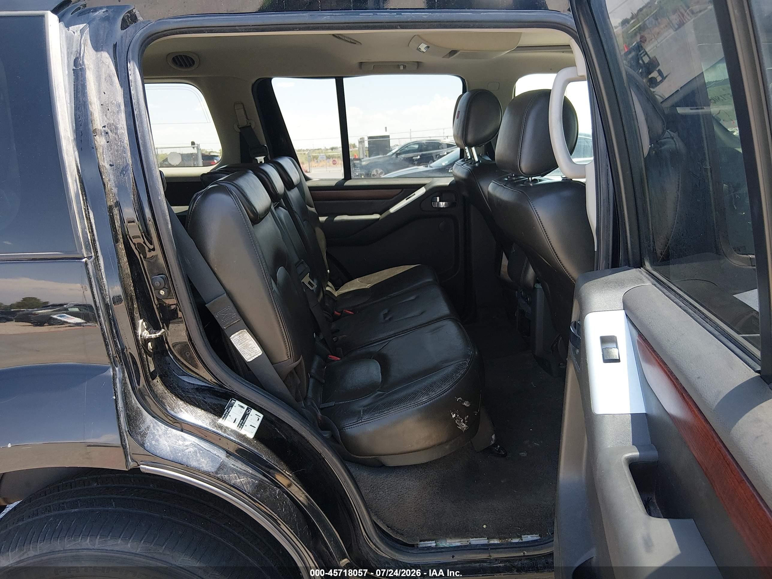 2008 Nissan Pathfinder Le V8 Черный vin: 5N1BR18A78C632064