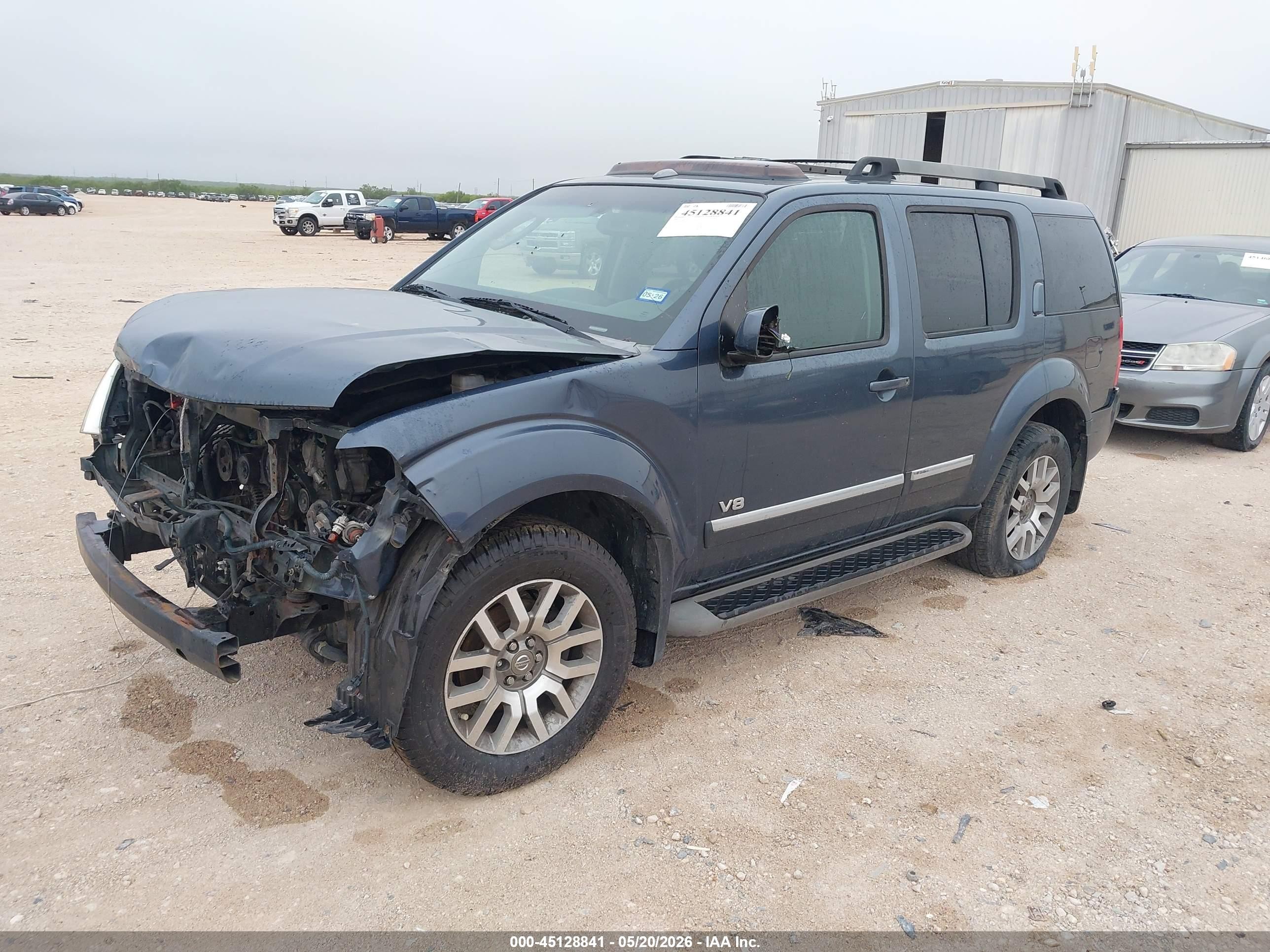 2008 Nissan Pathfinder Le V8 Gray vin: 5N1BR18B68C620626