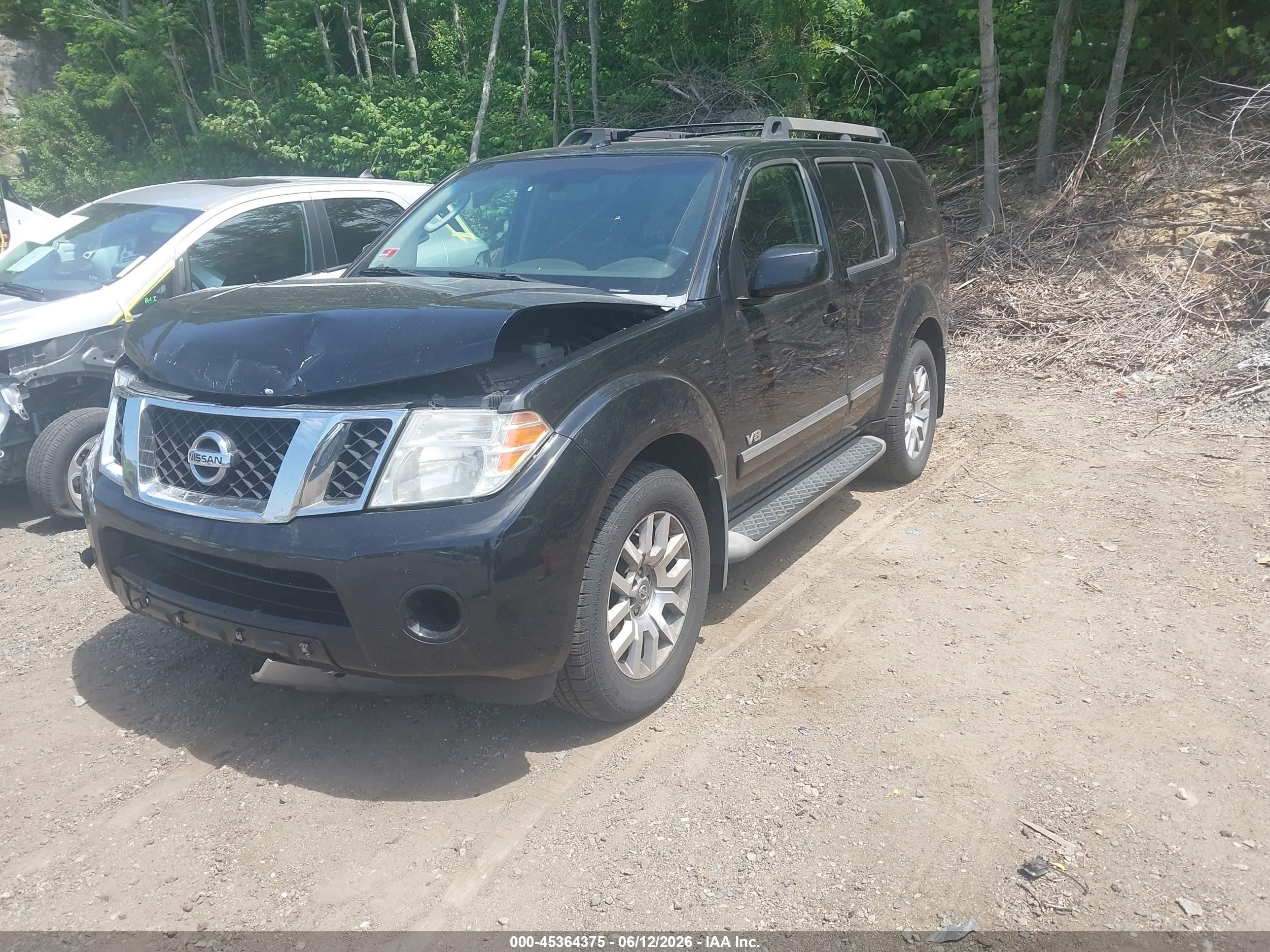 2008 Nissan Pathfinder Le V8 Black vin: 5N1BR18B78C619646