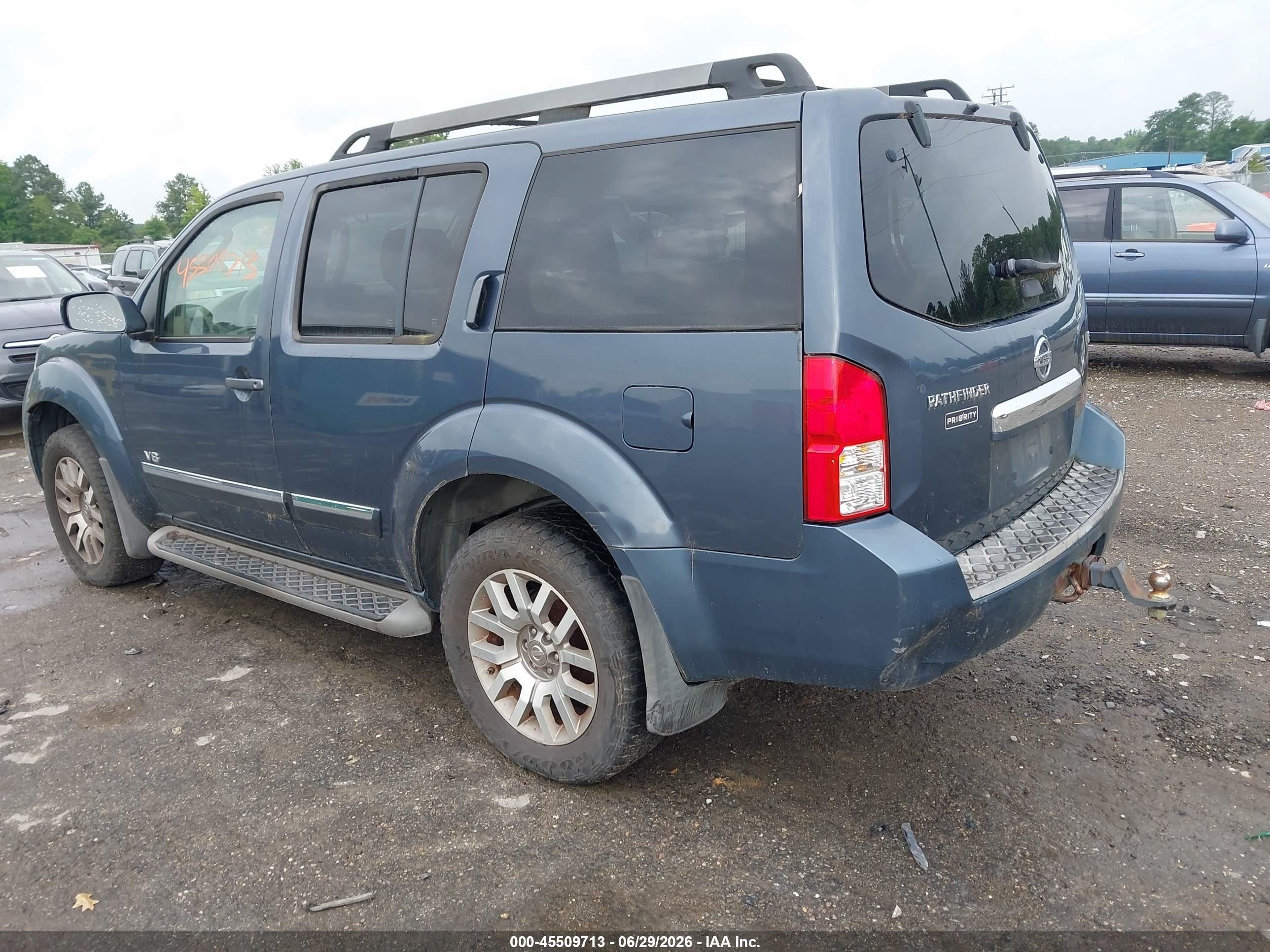 2008 Nissan Pathfinder Le V8 Синий vin: 5N1BR18BX8C608303