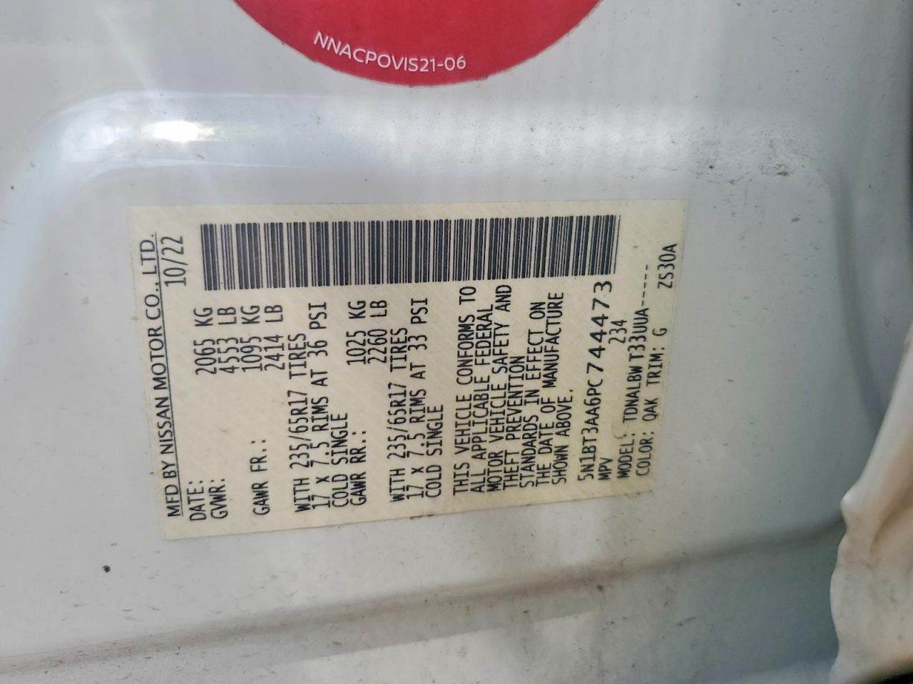 2023 Nissan Rogue S White vin: 5N1BT3AA6PC744473