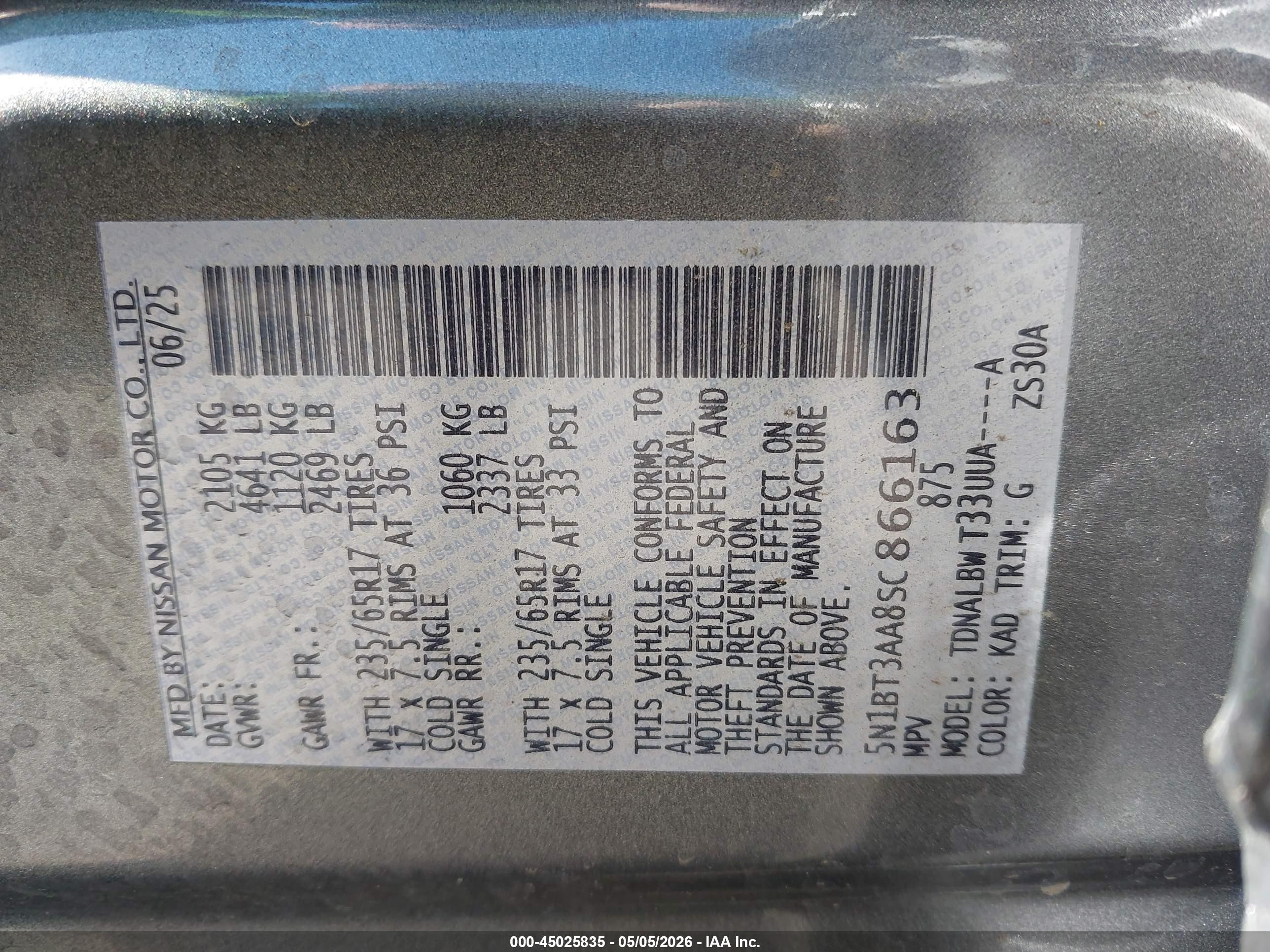 2025 Nissan Rogue S Fwd Gray vin: 5N1BT3AA8SC866163