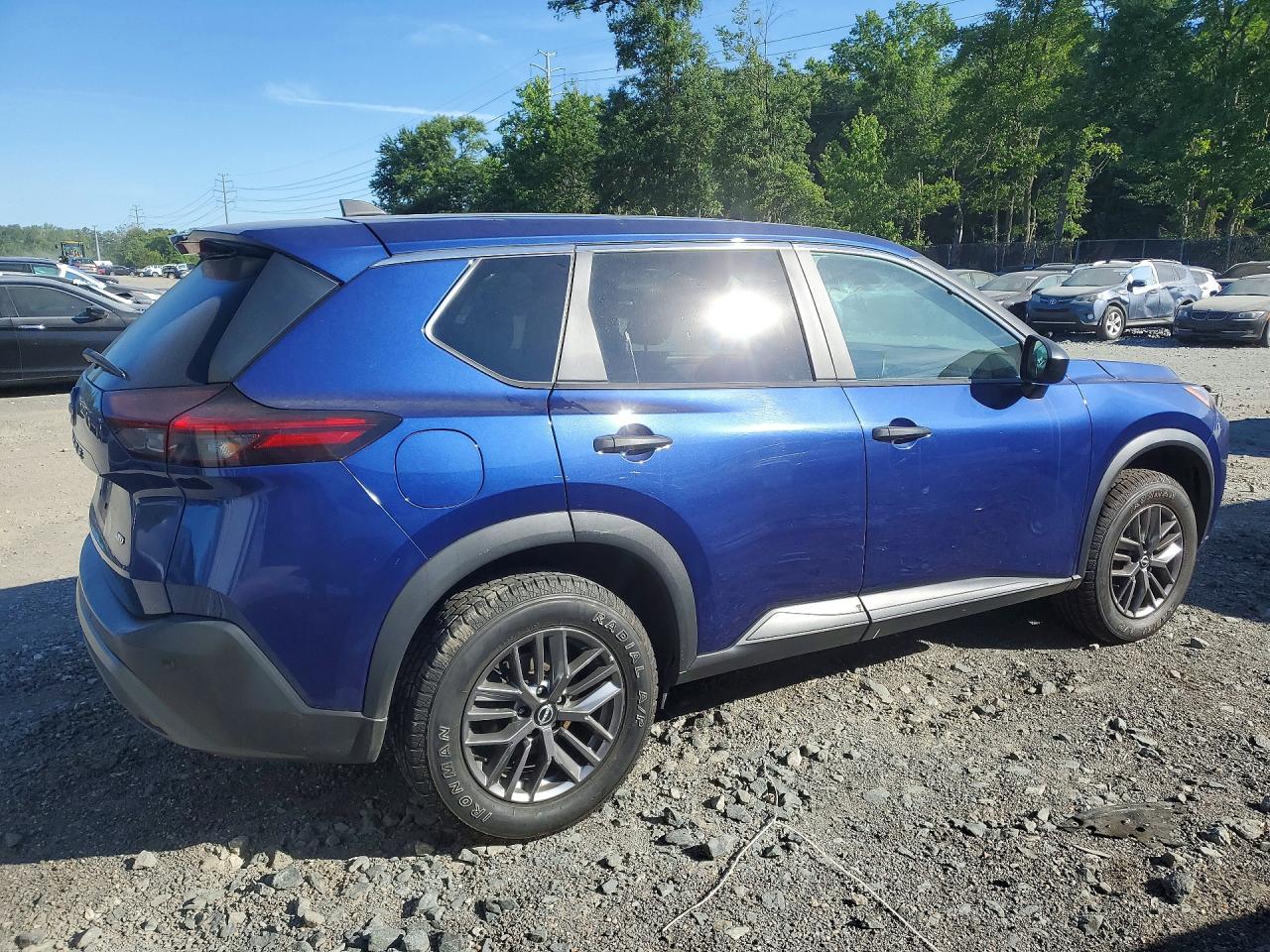 2023 Nissan Rogue S Blue vin: 5N1BT3AB0PC856520