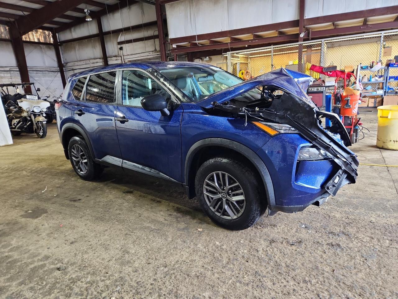 2022 Nissan Rogue S Синий vin: 5N1BT3AB2NC715767