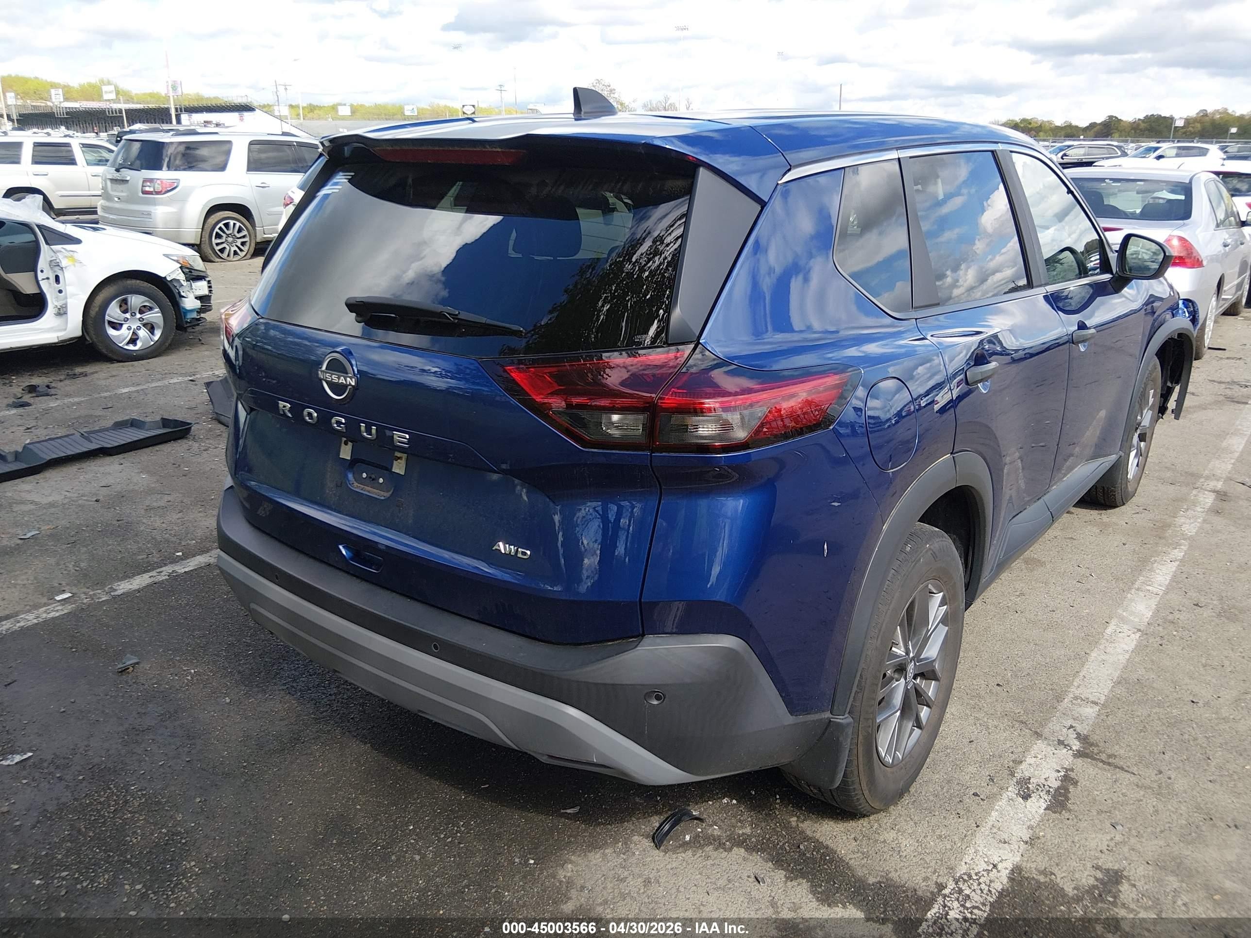 2023 Nissan Rogue S Intelligent Awd Синий vin: 5N1BT3AB2PC745208