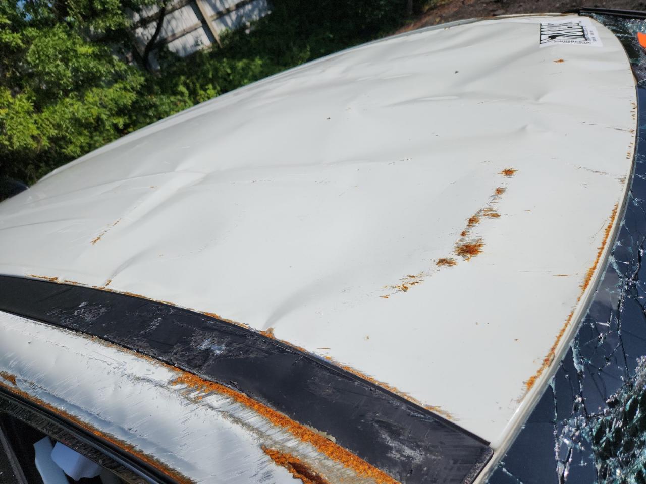 2024 Nissan Rogue S White vin: 5N1BT3AB2RC689905 Damage: Roof, Severe Damage, Replacement Required