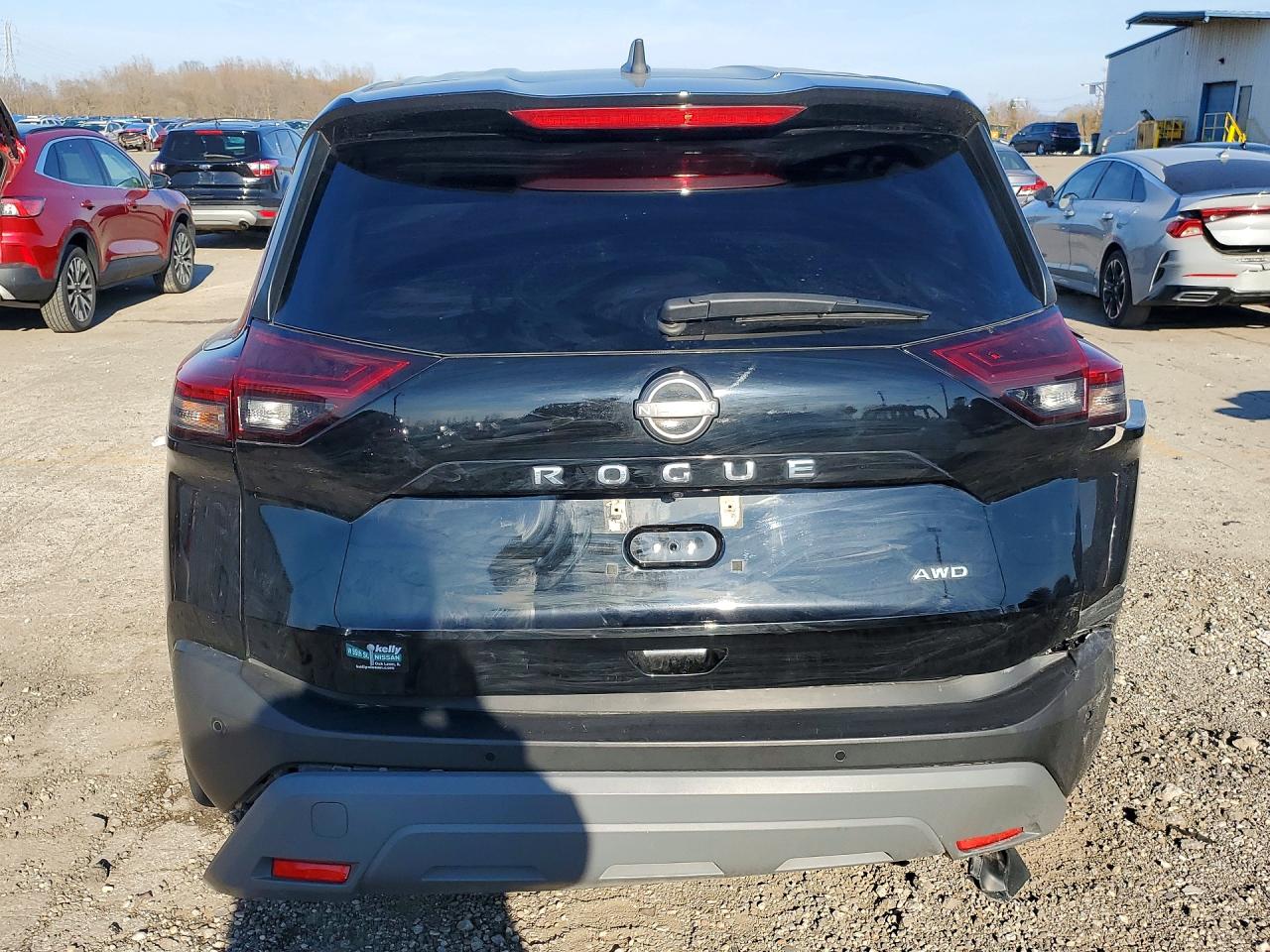 2022 Nissan Rogue S Black vin: 5N1BT3AB3NC674338