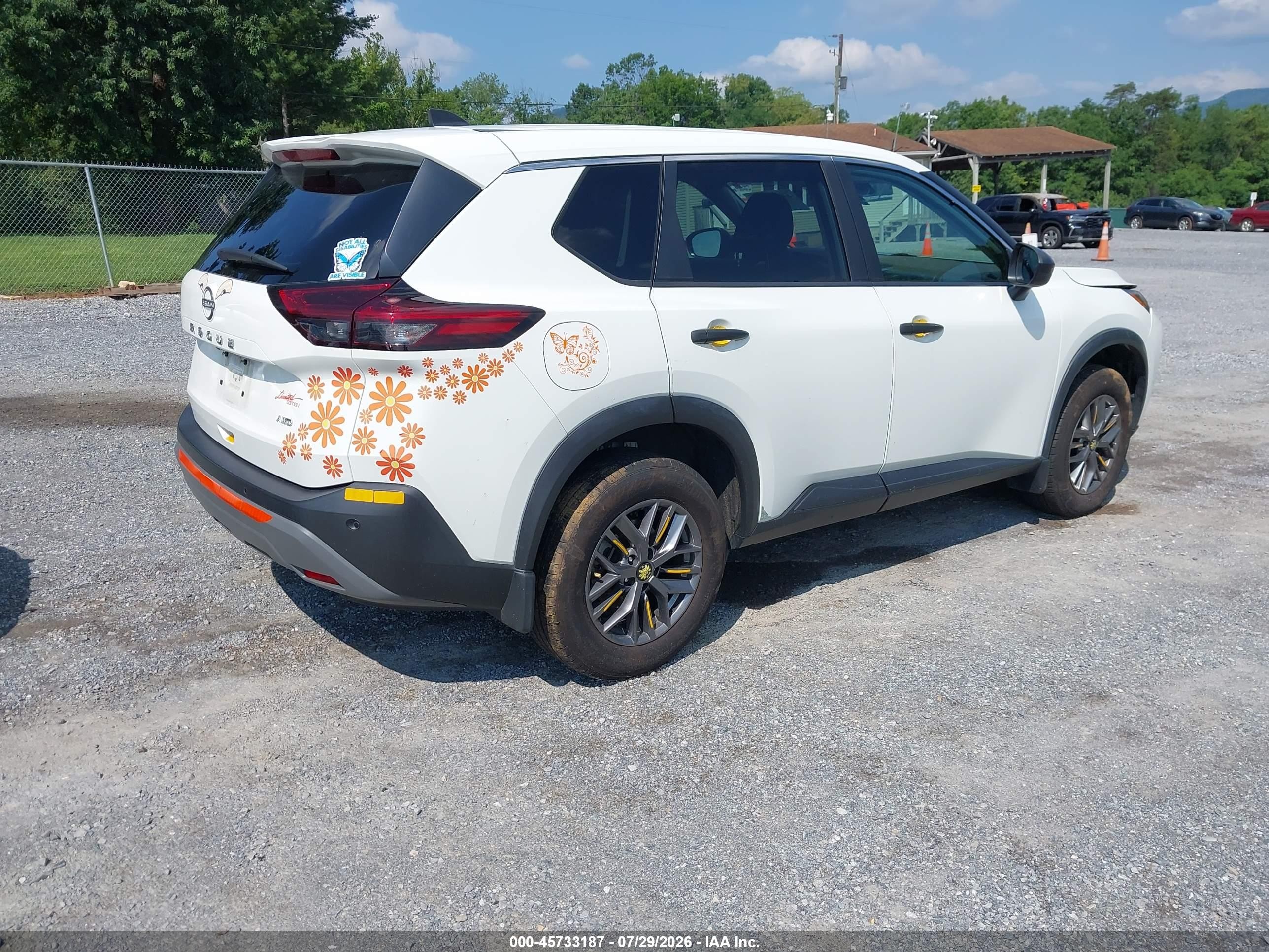 2023 Nissan Rogue S Intelligent Awd White vin: 5N1BT3AB3PC823026